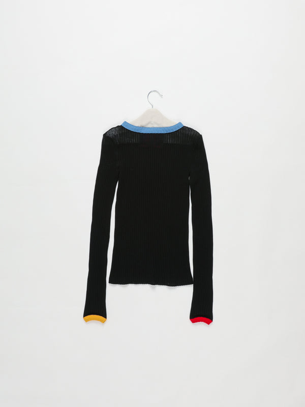 MOFFITT Fine Weight Ribbed Top  - Black / Blue / Red / Yellow