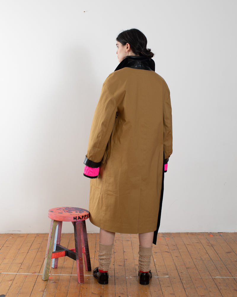 RYDER Traditional Waterproof Trench Coat - Ochre / Khaki / Black / Neon Pink / Orange