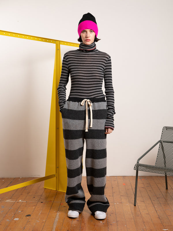 HILMA Oversized Lounge Pant  - Dark Grey / Light Grey / Black / Ecru