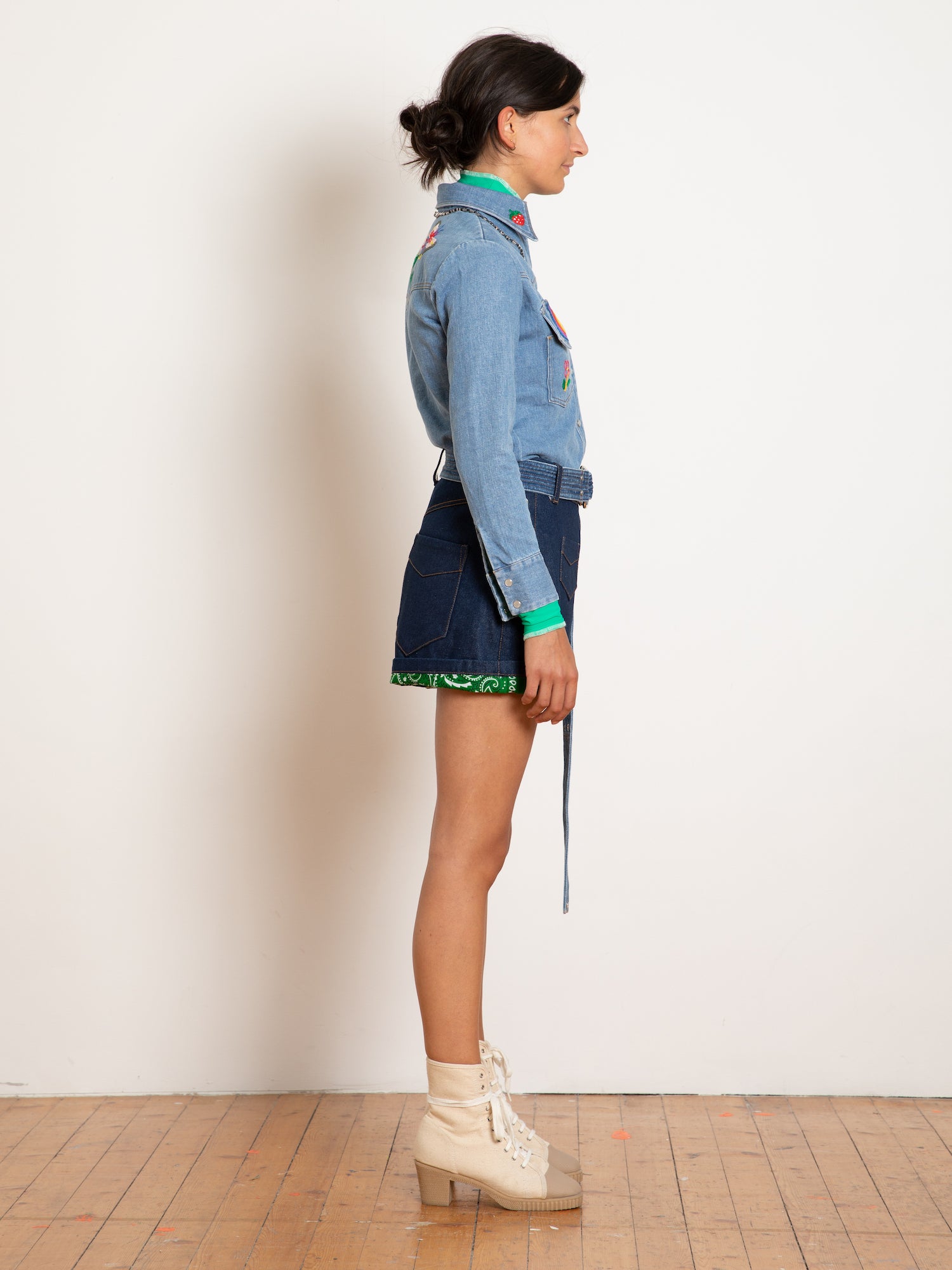 ONO Stone Washed Denim Shirt - Blue Denim