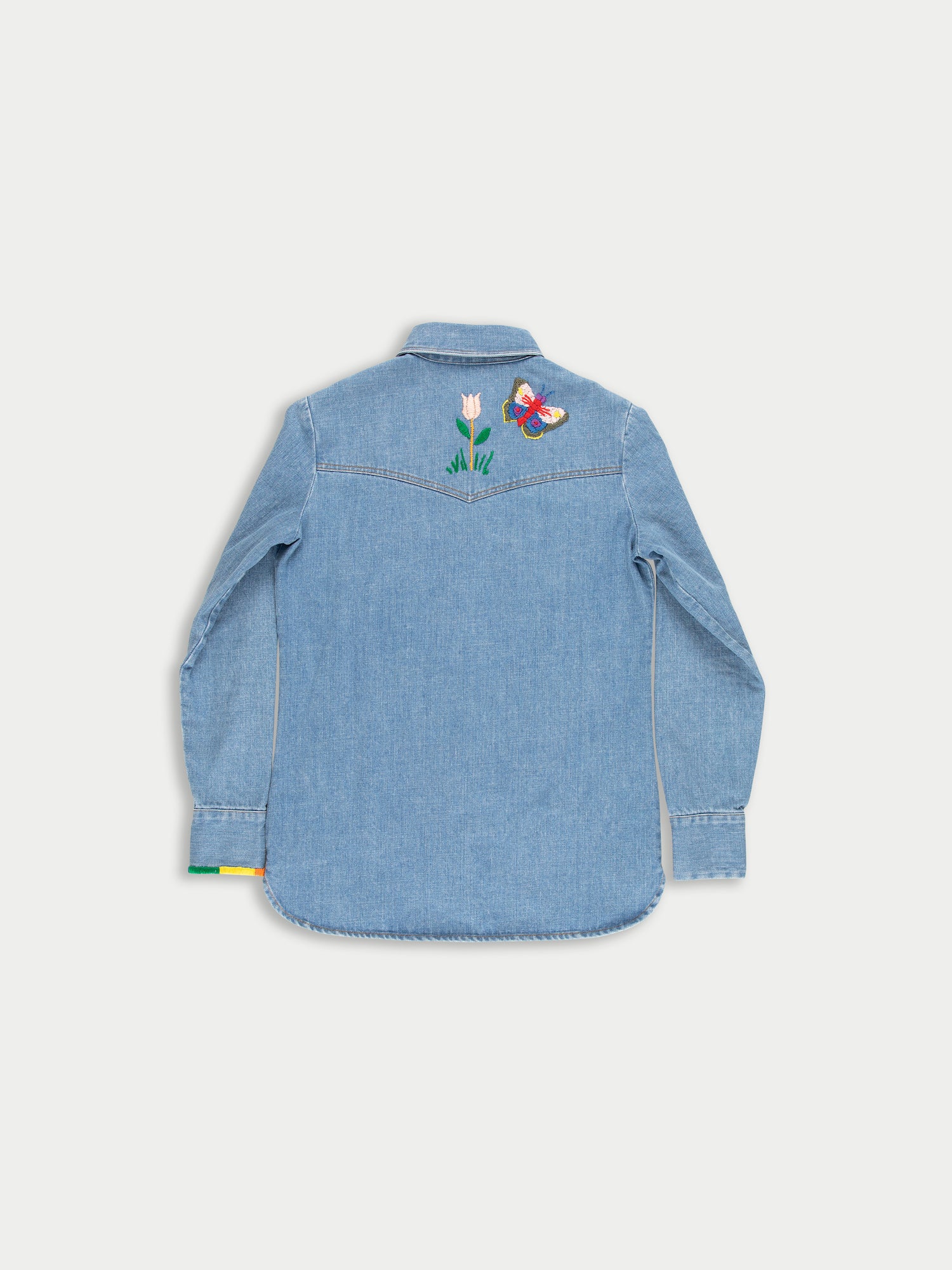 ONO Stone Washed Denim Shirt - Blue Denim