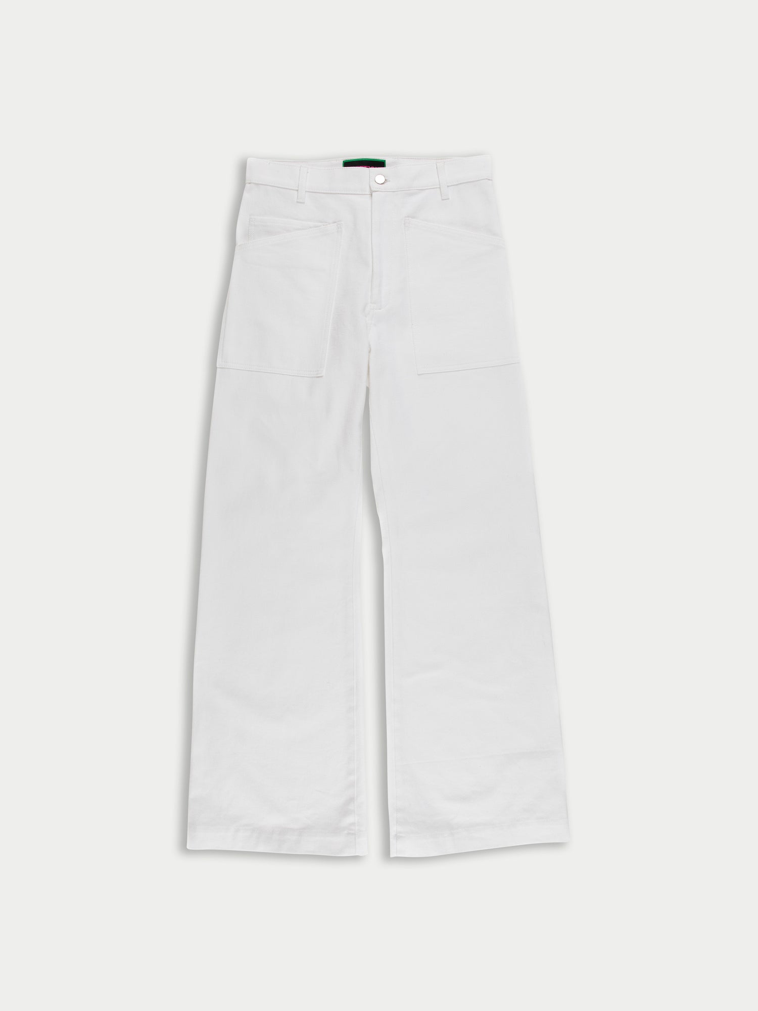 NEIL Highwaisted Wide Leg Jean - White Denim