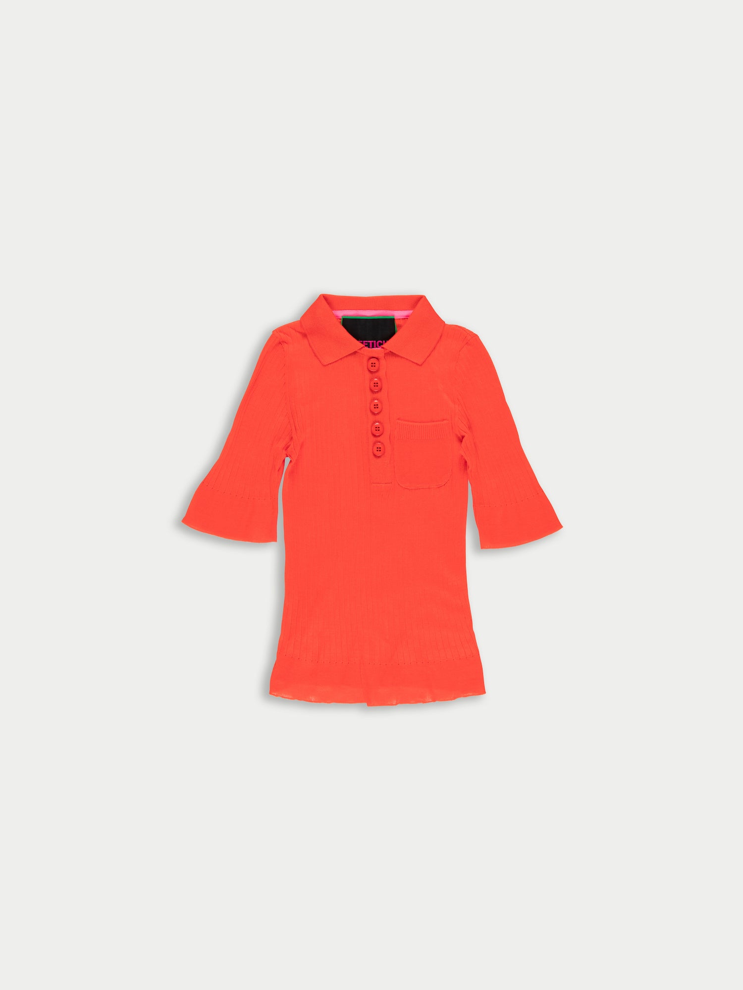 MICKY Fine Weight Ribbed Top - Red