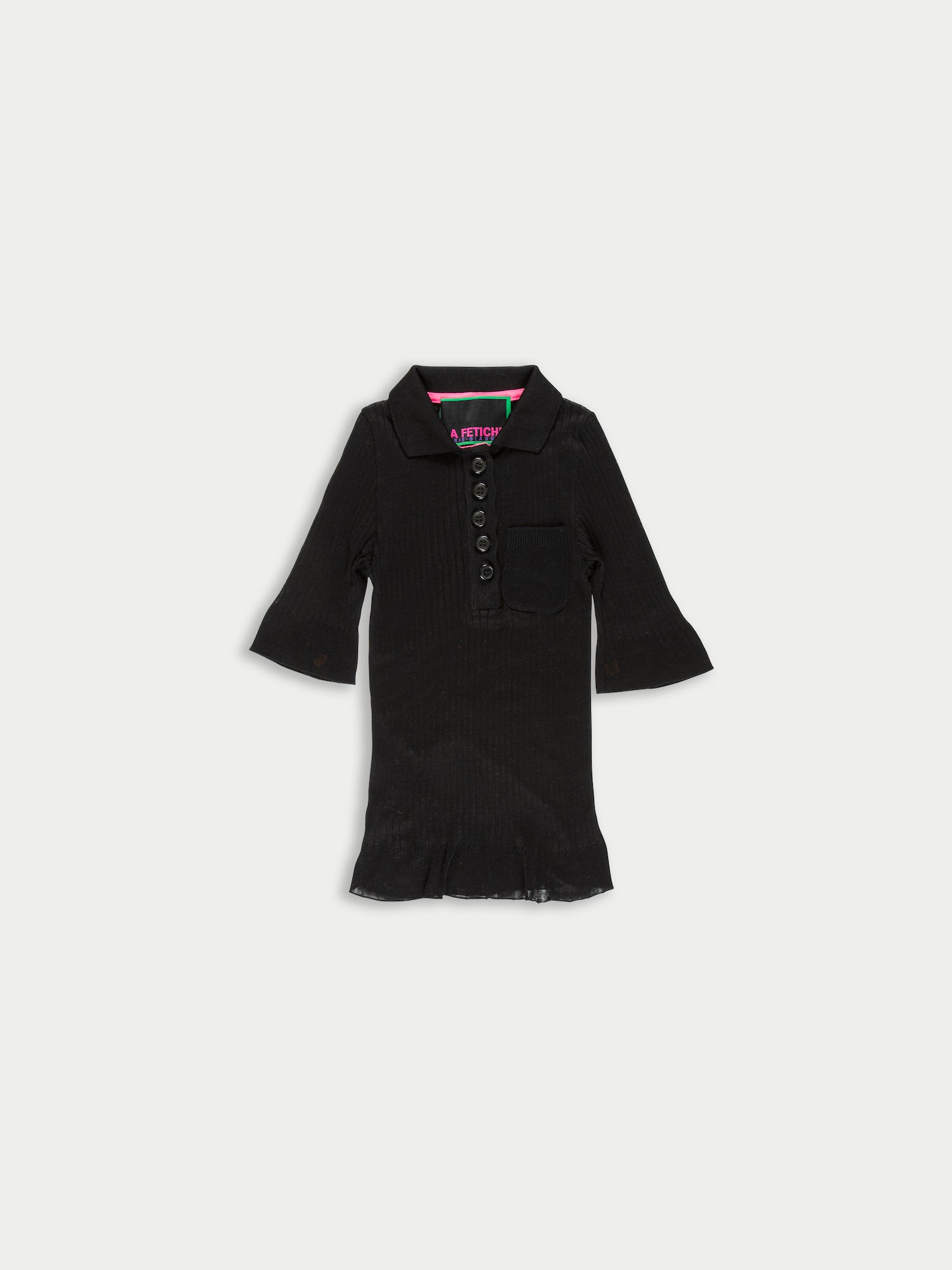 MICKY Fine Weight Ribbed Top - Black