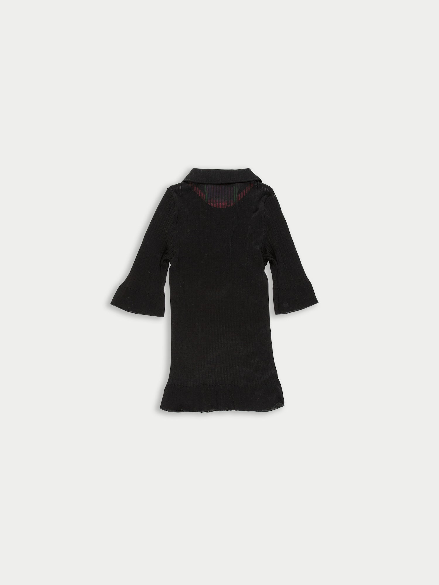 MICKY Fine Weight Ribbed Top - Black