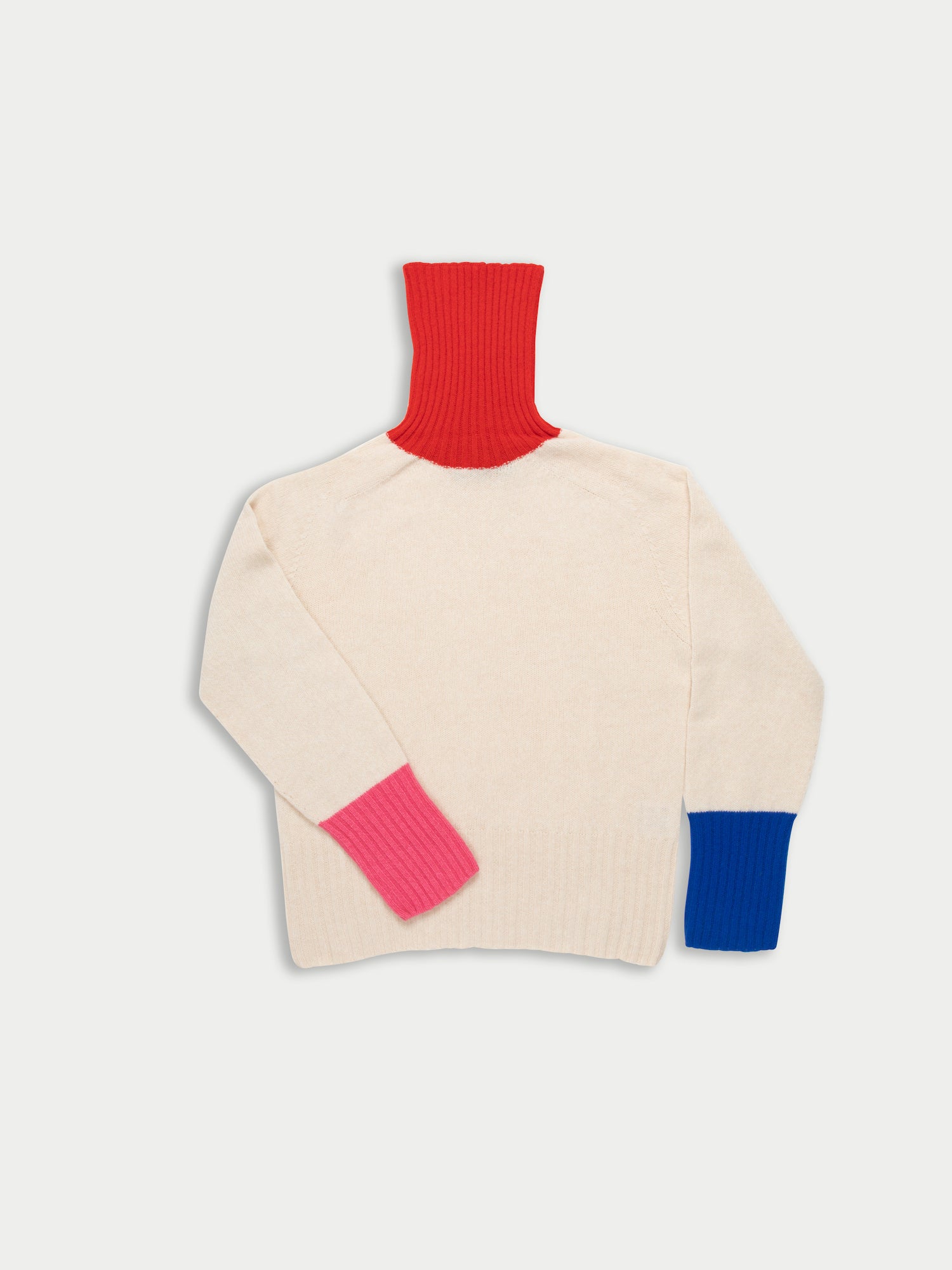 RUDI Traditional Seam-free Polo Sweater - Ecru / Pink / Blue / Red