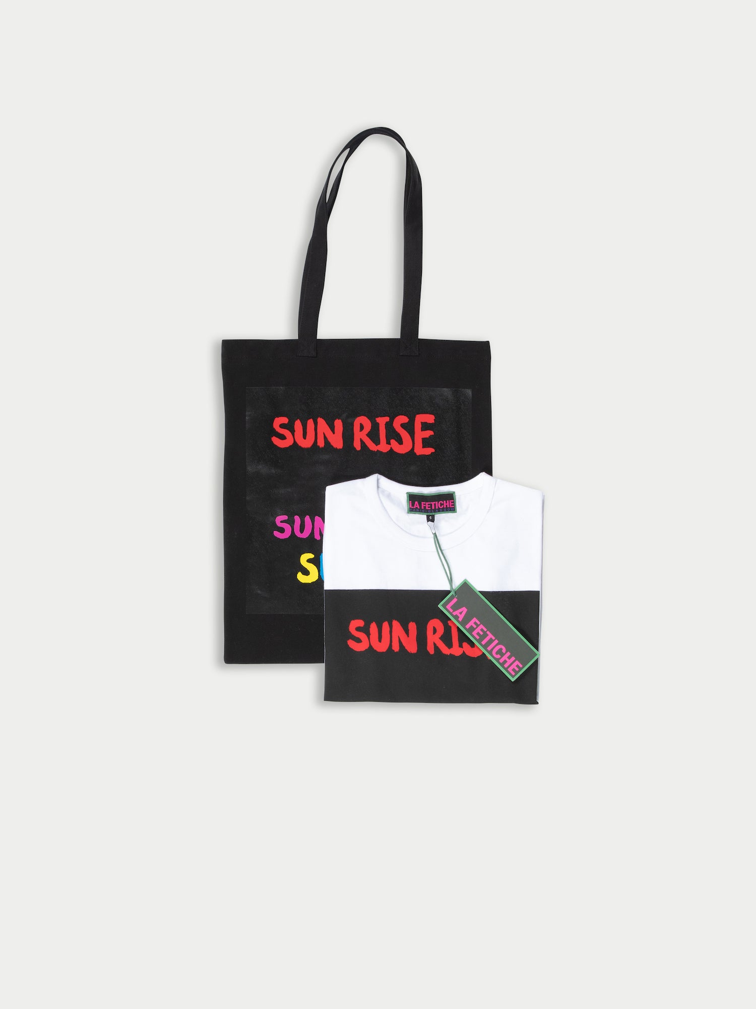 DEBBIE Sunrise Sunset Sunra Jersey T-shirt And Shopping Bag Created In Collaboration With Scottish Artist
Jim Lambie