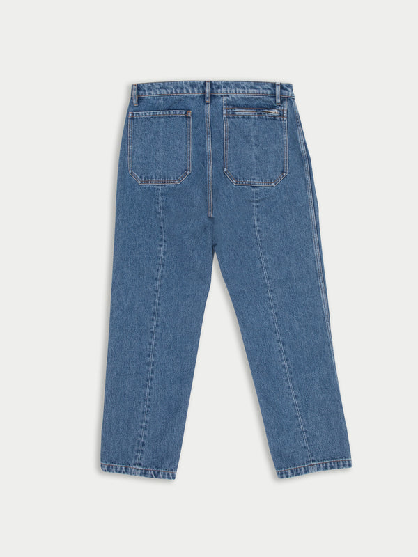 ANDY workwear Style Jeans With Tapered Leg - Denim