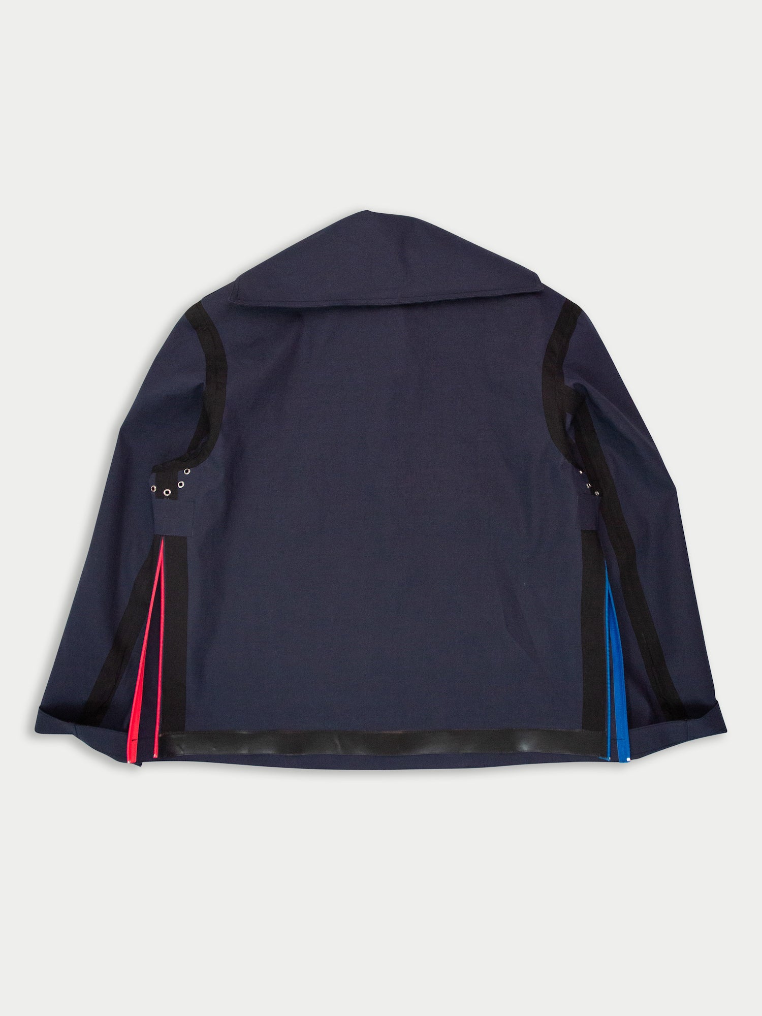 PETRA Reversible Sailor Style Cagoule - Navy / Neon Pink / Red