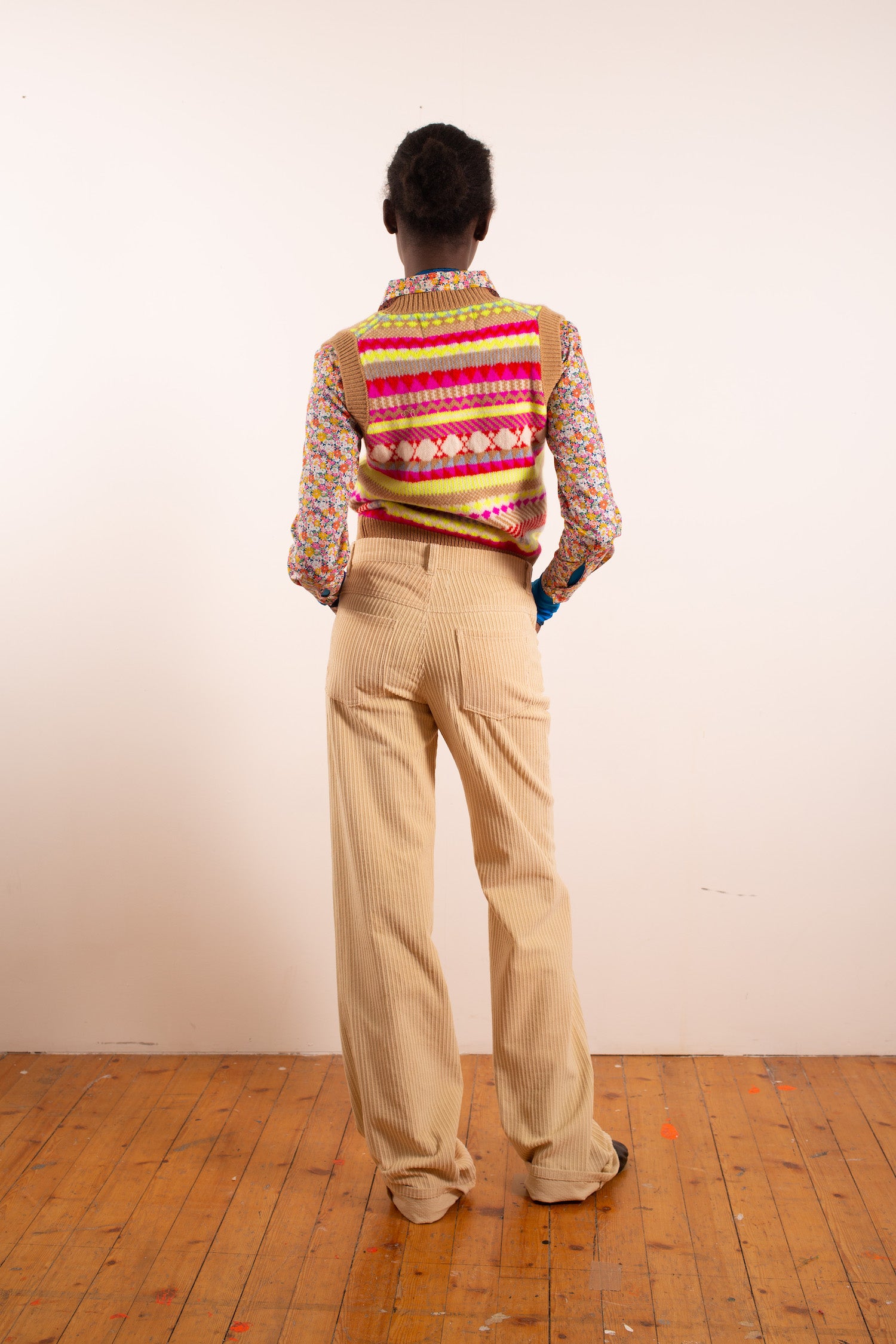 PAULINE Jumbo Corduroy Jeans - Champagne
