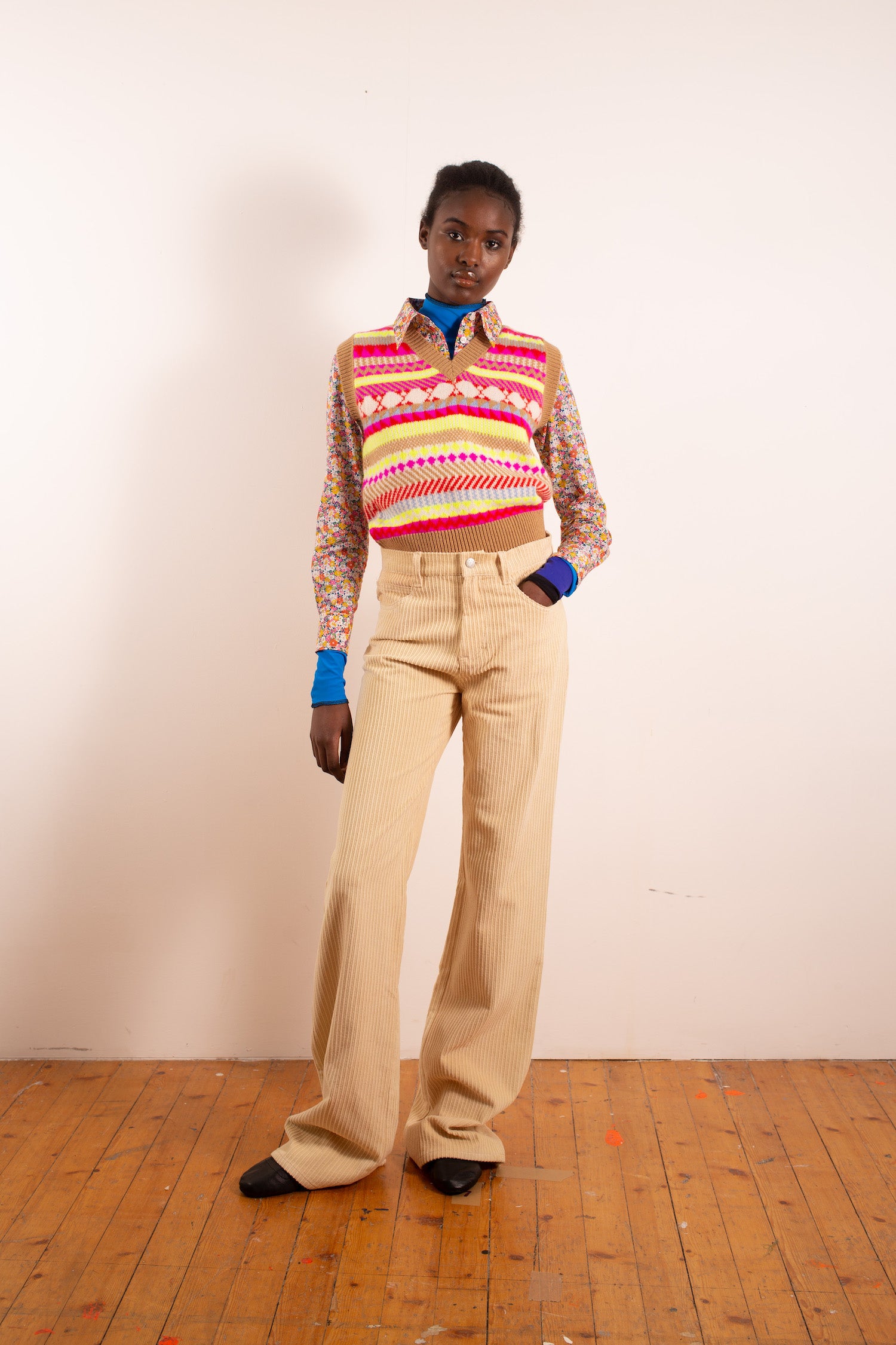 PAULINE Jumbo Corduroy Jeans - Champagne