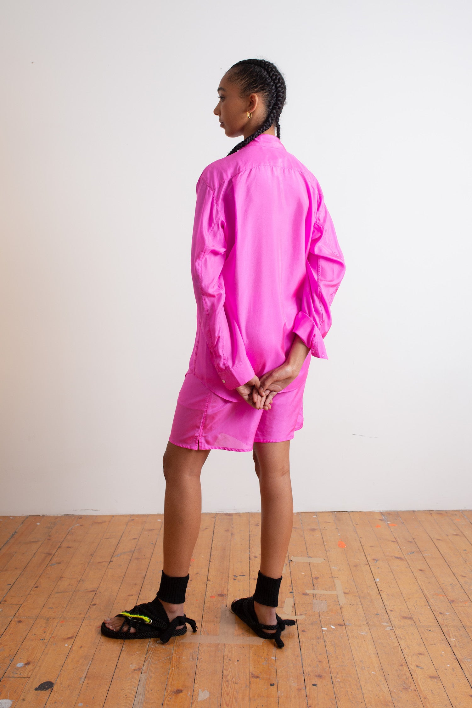 AL Silk Boxer Short - Neon Pink