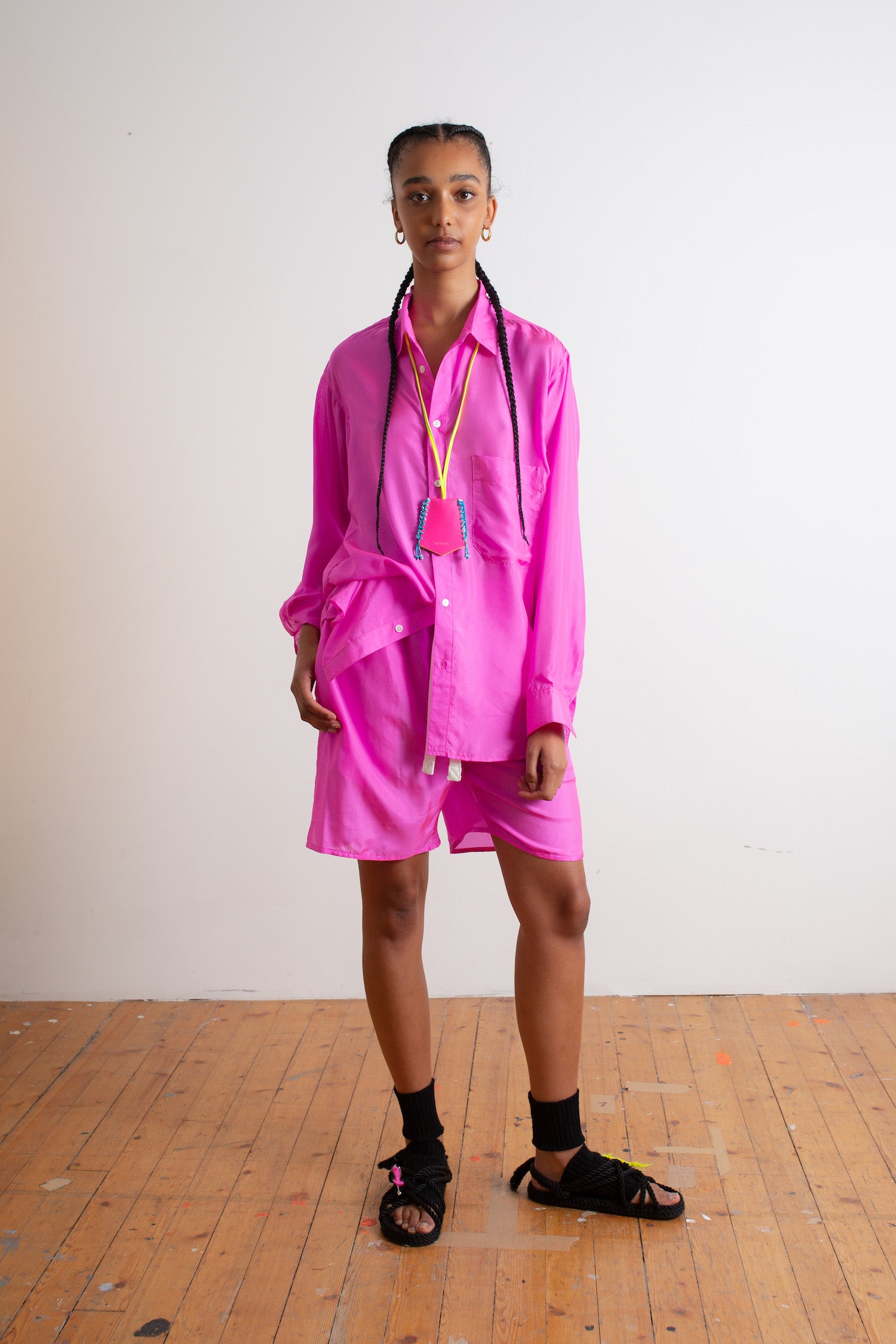 AL Silk Boxer Short - Neon Pink