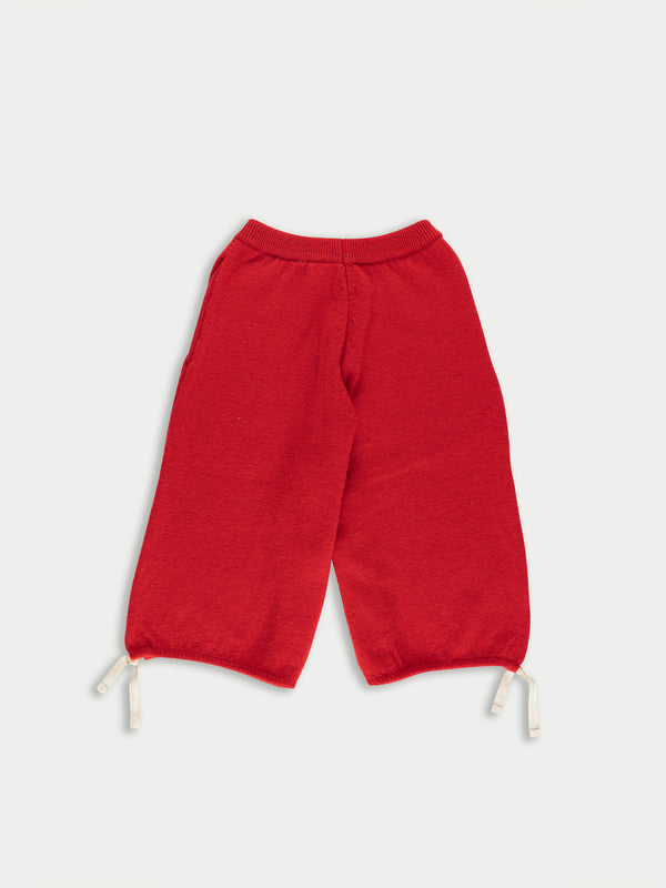 ALISTAIR Oversized Knitted Skate Shorts - Red