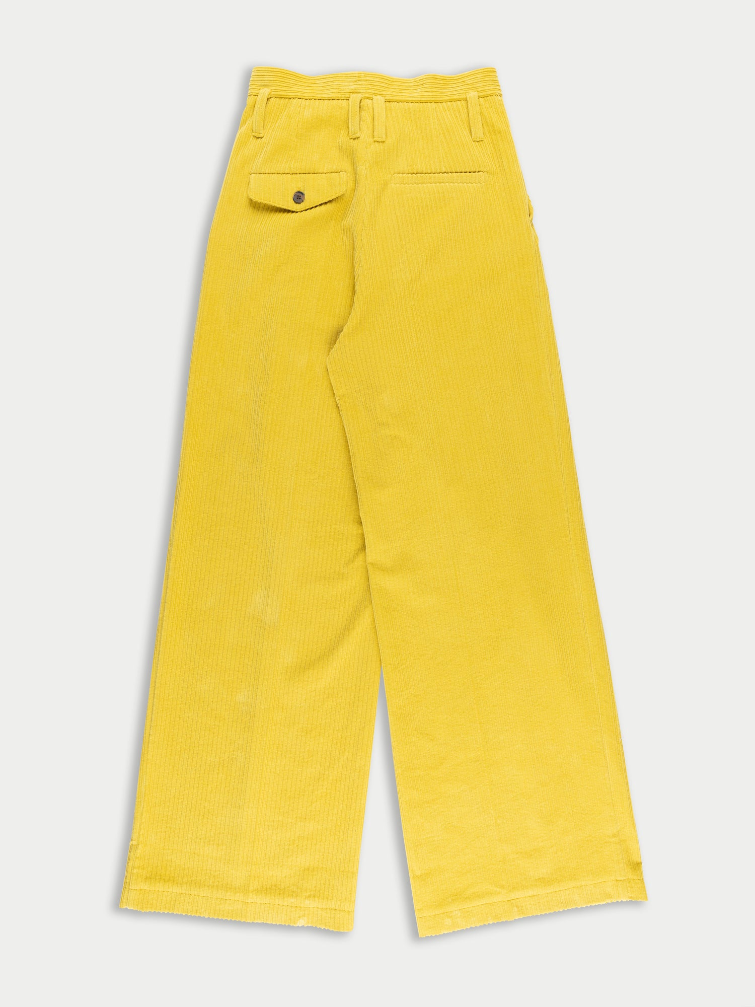ANGIE Highwaisted Pleated Trousers - Yellow