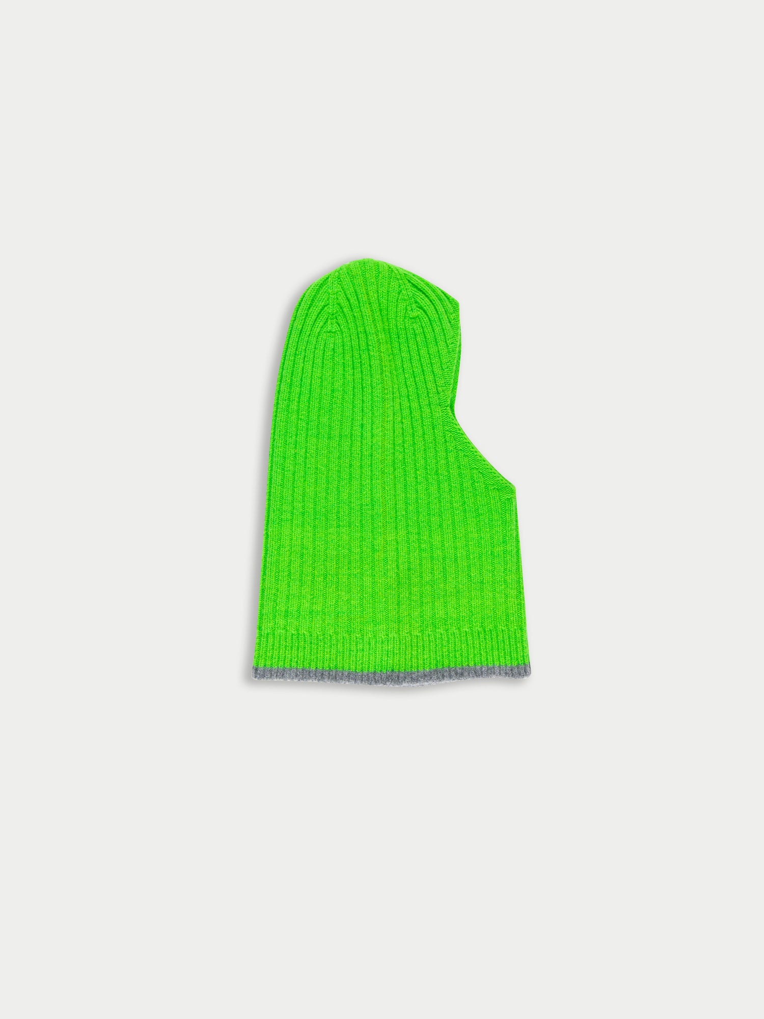 GASTON Ribbed Balaclava - Neon Green / Grey