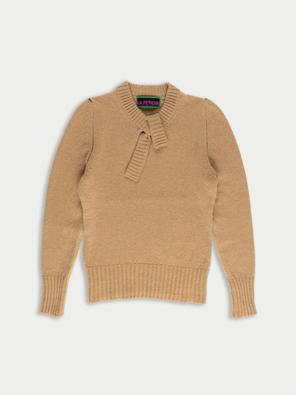 GLORIA Crew Neck Sweater - Camel