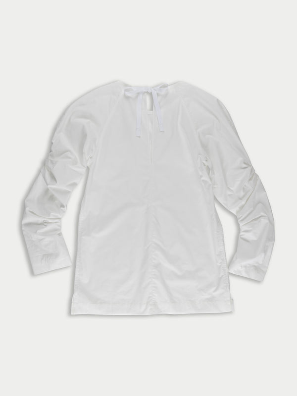 PIXIE Gathered Raglan Sleeve Blouse - White