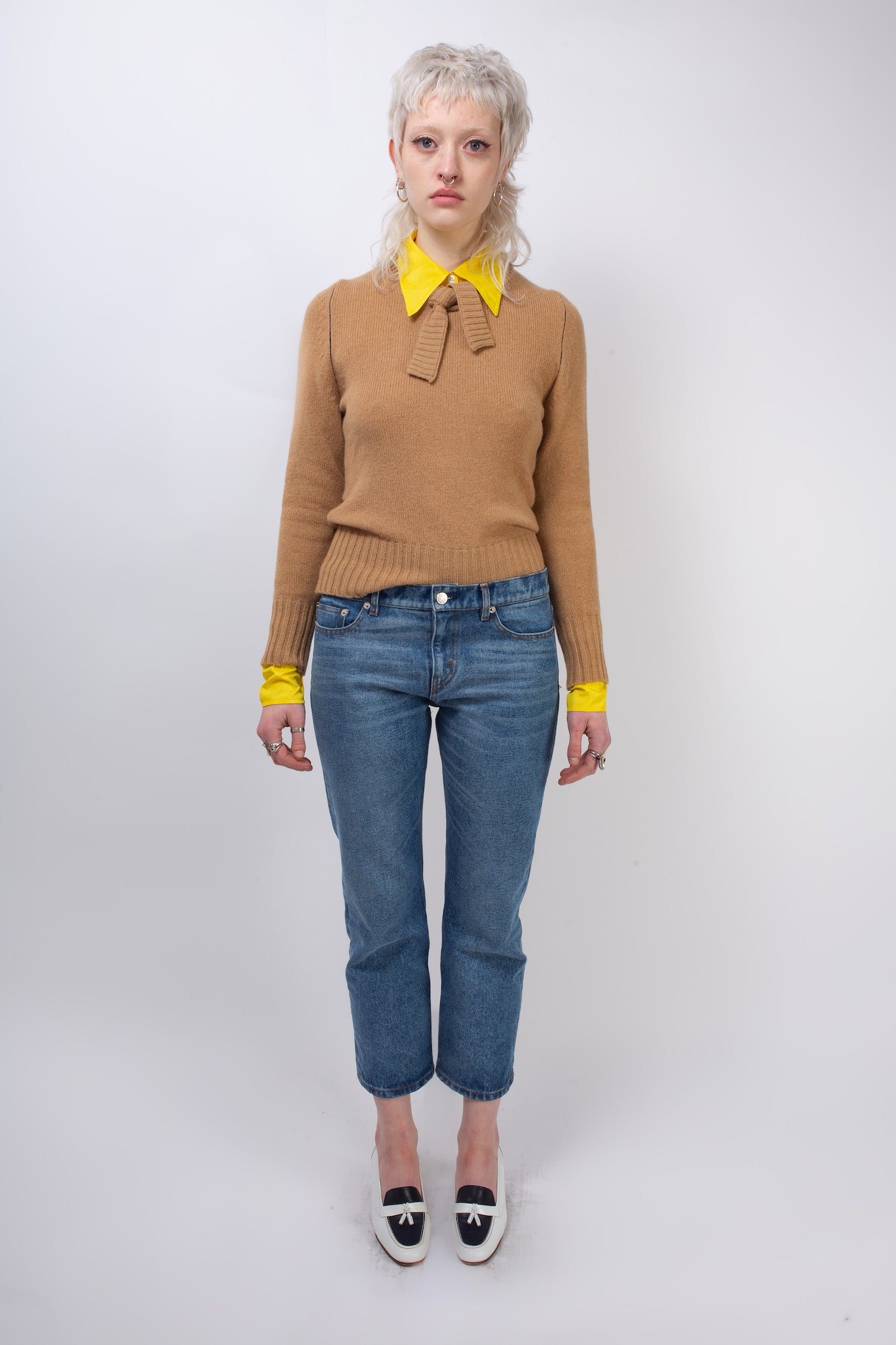 GLORIA Crew Neck Sweater - Camel