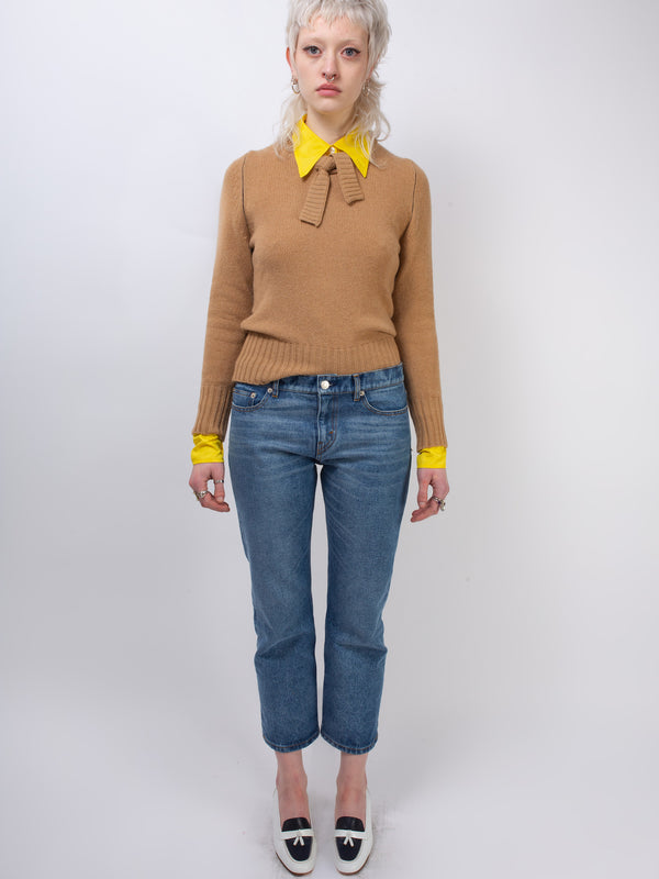 GLORIA Crew Neck Sweater - Camel