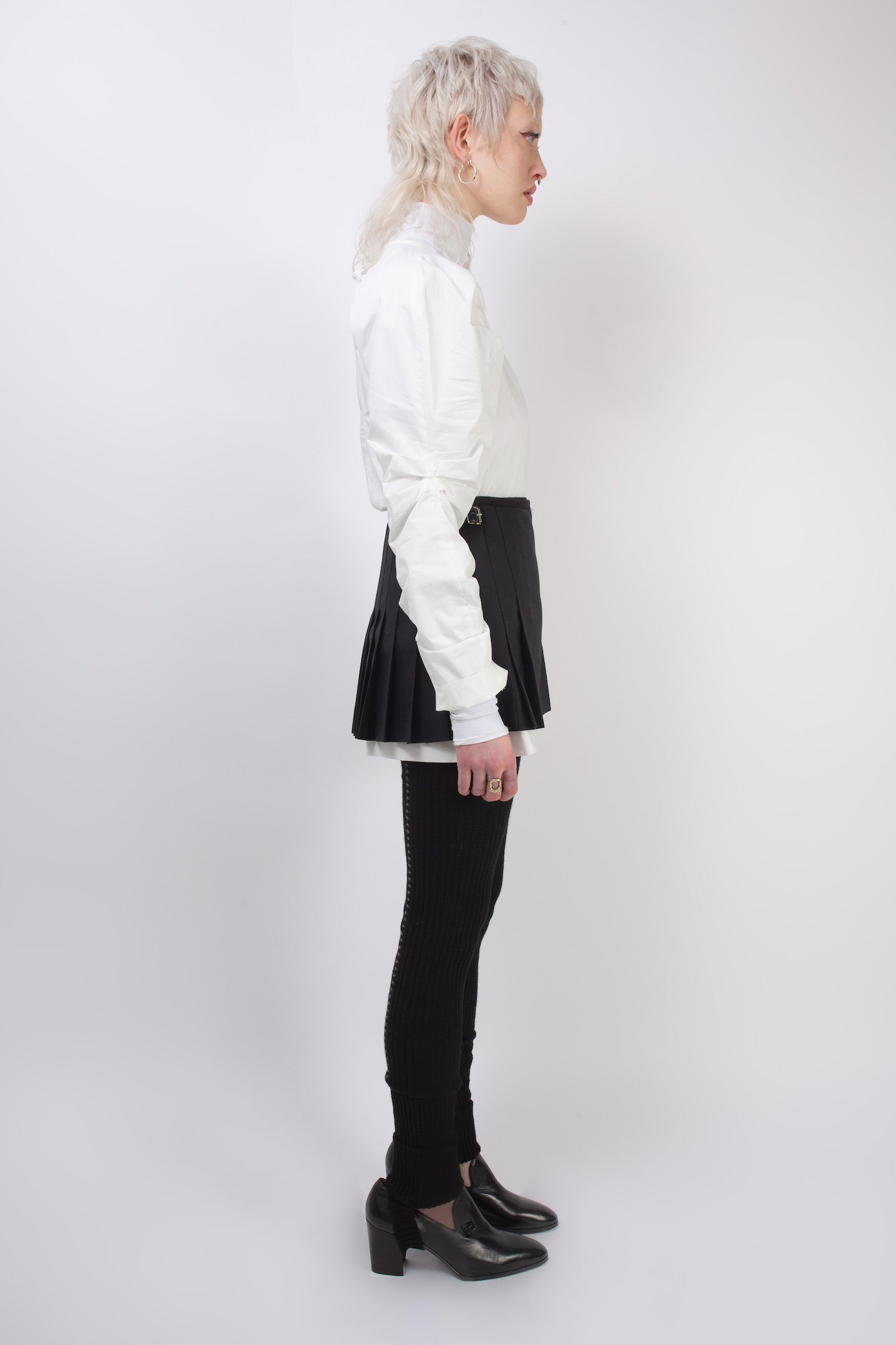 PIXIE Gathered Raglan Sleeve Blouse - White