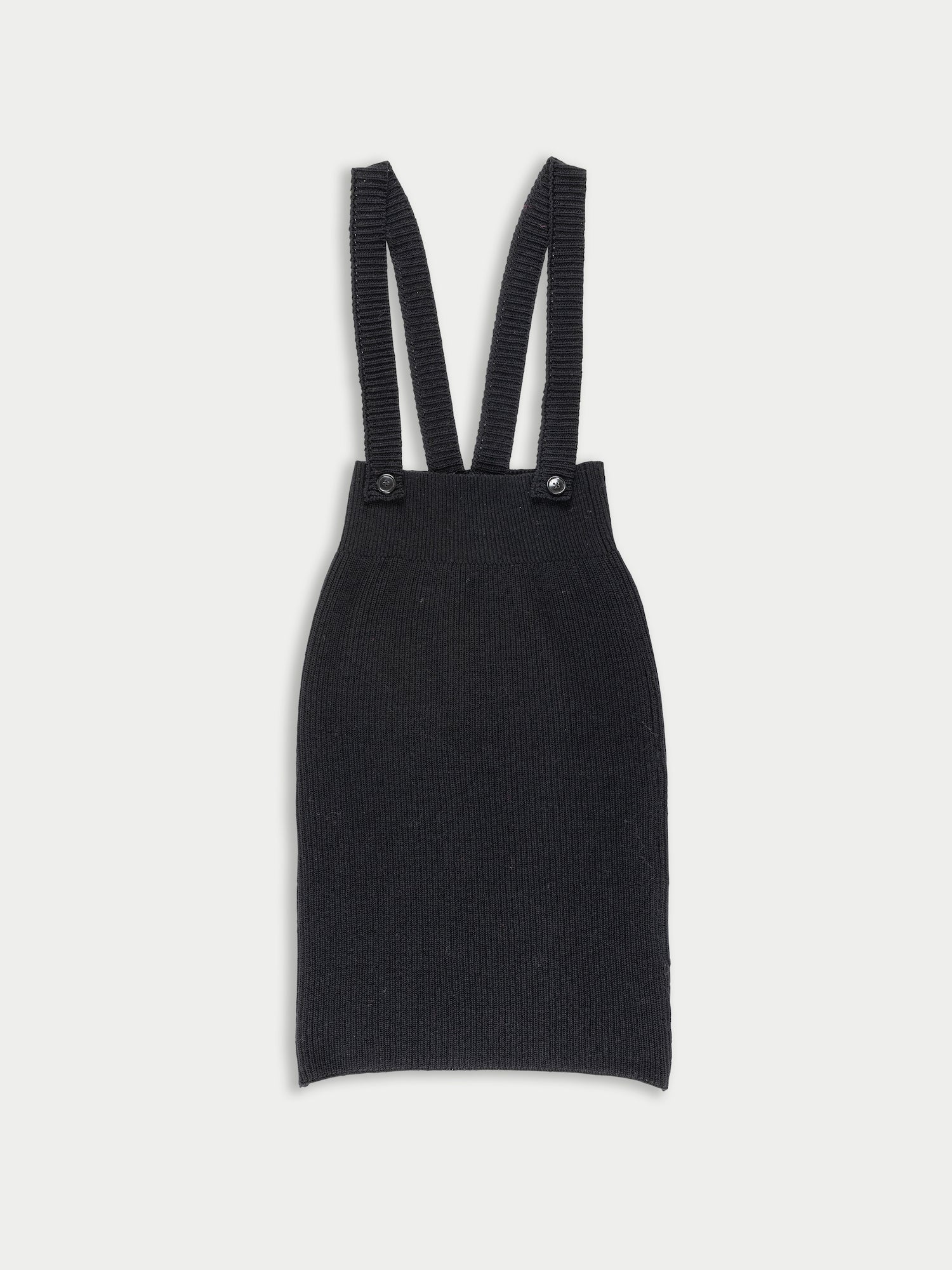 DAPHNE Ribbed Tube Knit Skirt - Black