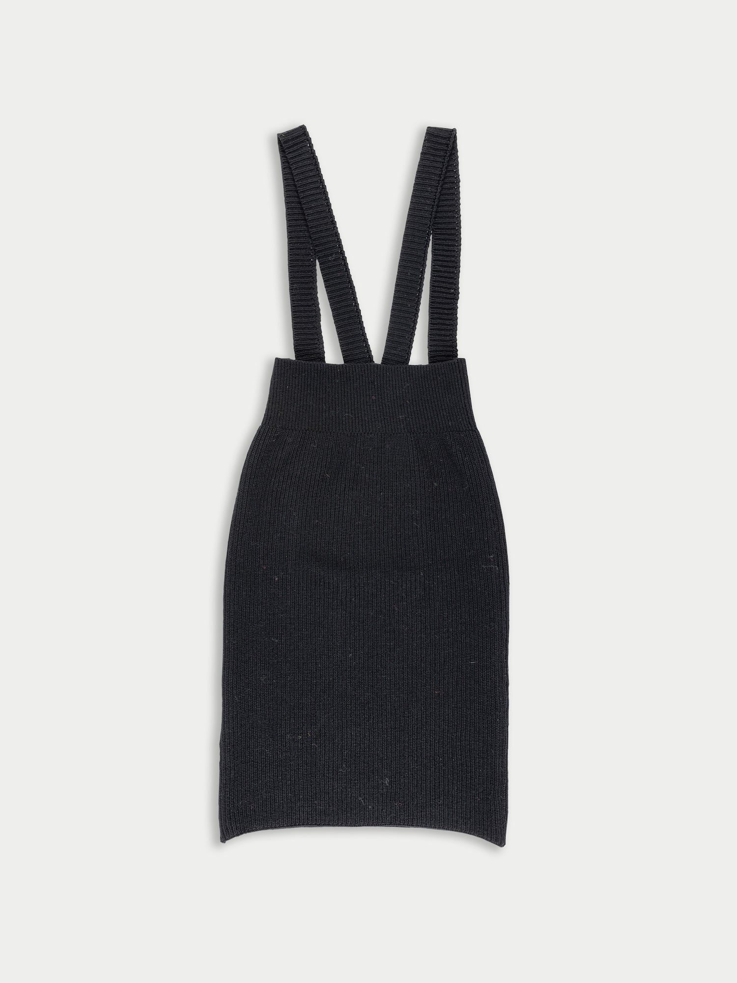 DAPHNE Ribbed Tube Knit Skirt - Black