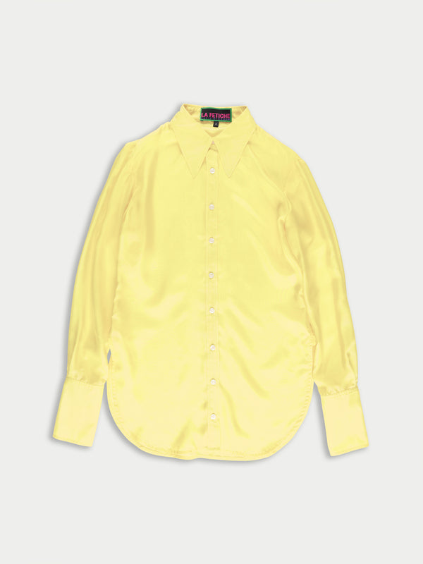 TASHA Lightweight Silk Shirt - Yellow