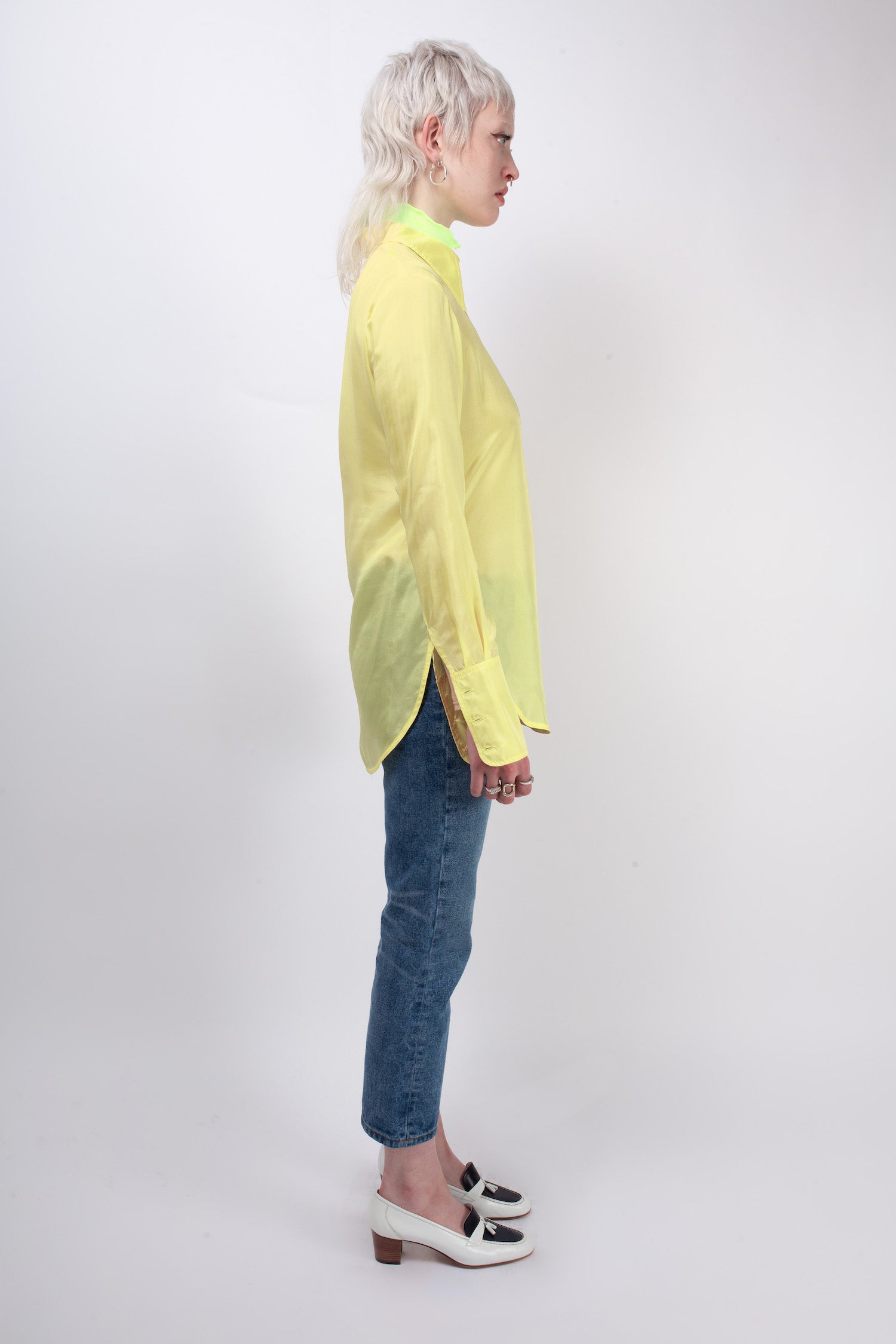 TASHA Lightweight Silk Shirt - Yellow