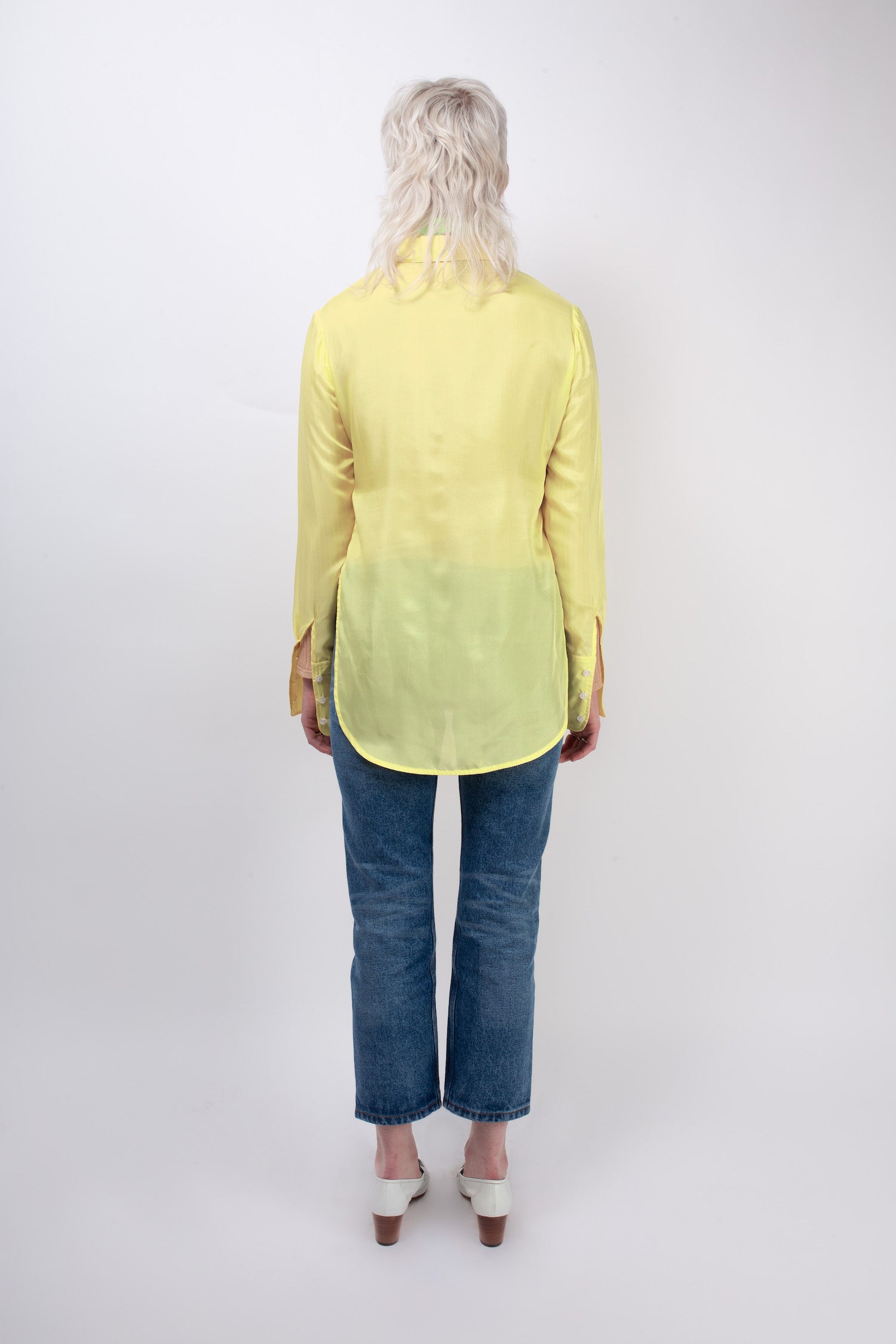 TASHA Lightweight Silk Shirt - Yellow