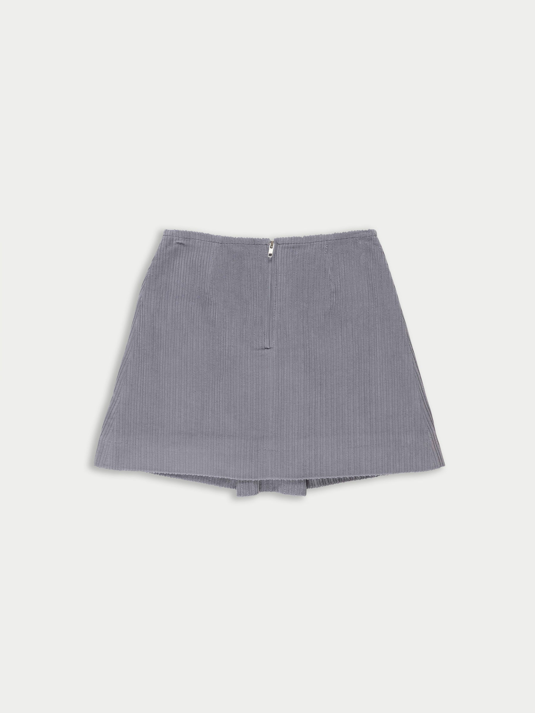 BRIGITTE Corduroy Mini Skirt - Light Grey