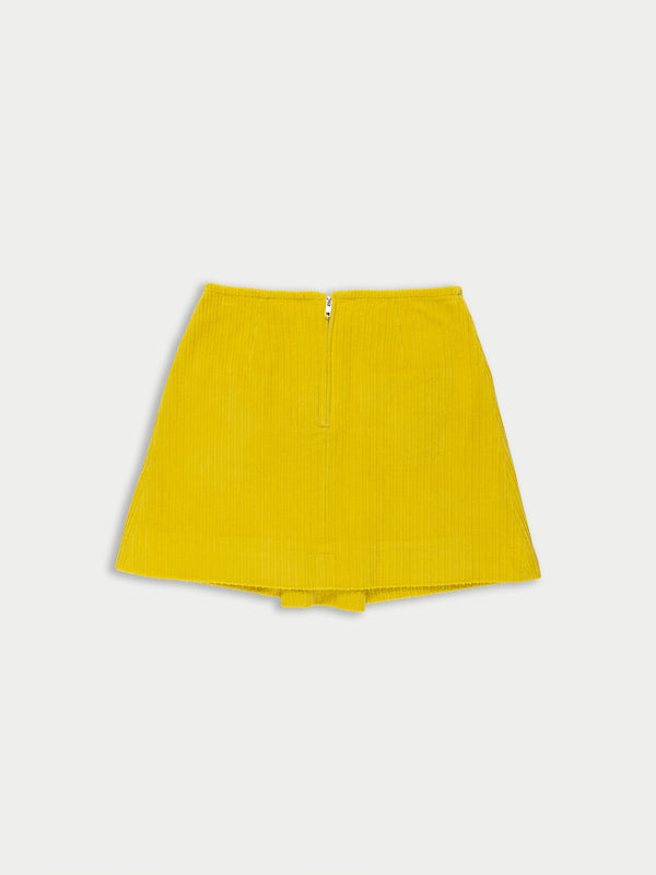 BRIGITTE Corduroy Mini Skirt - Yellow