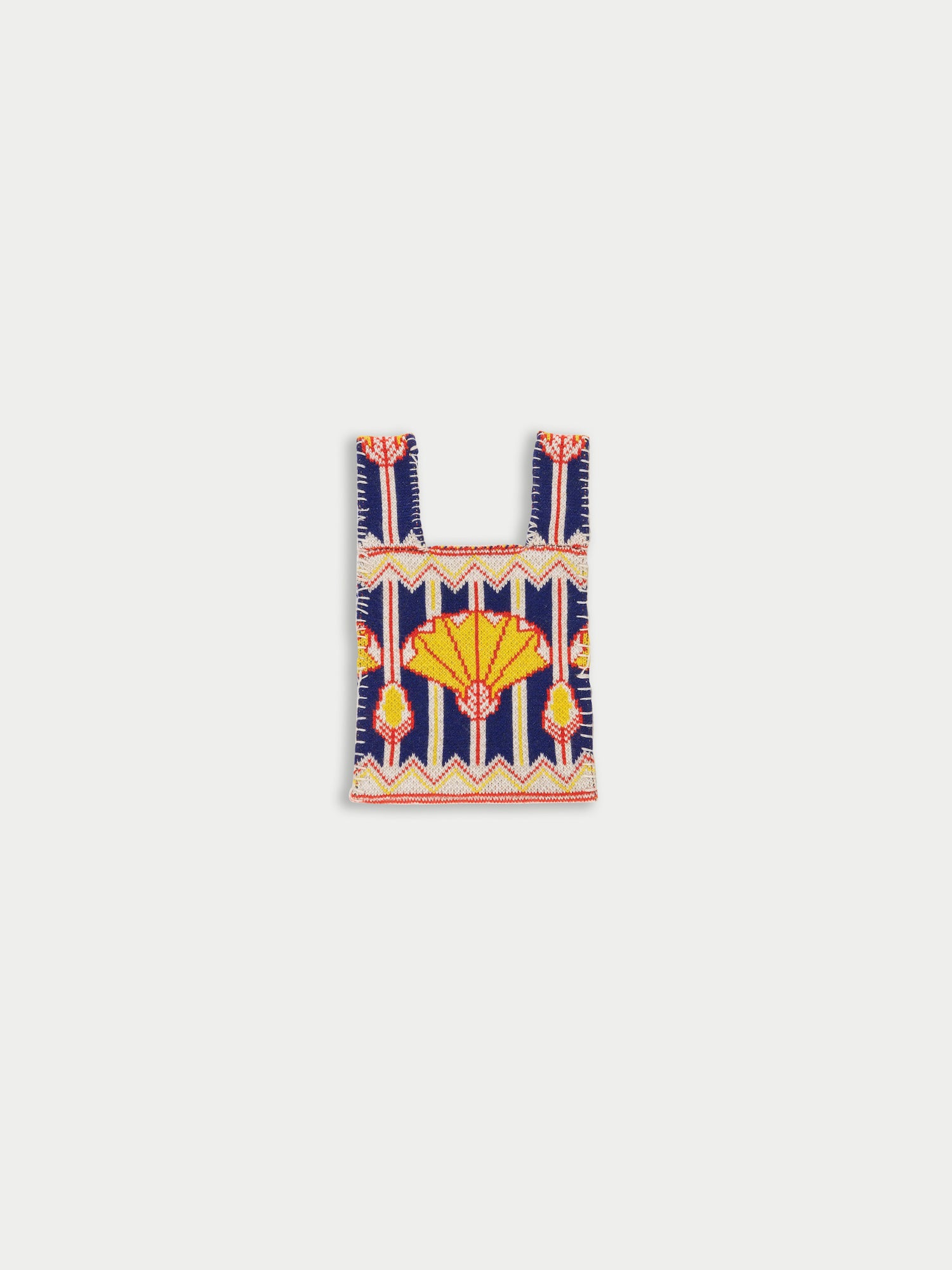 BEE Knitted Bag - Red / Yellow / Navy / Ecru