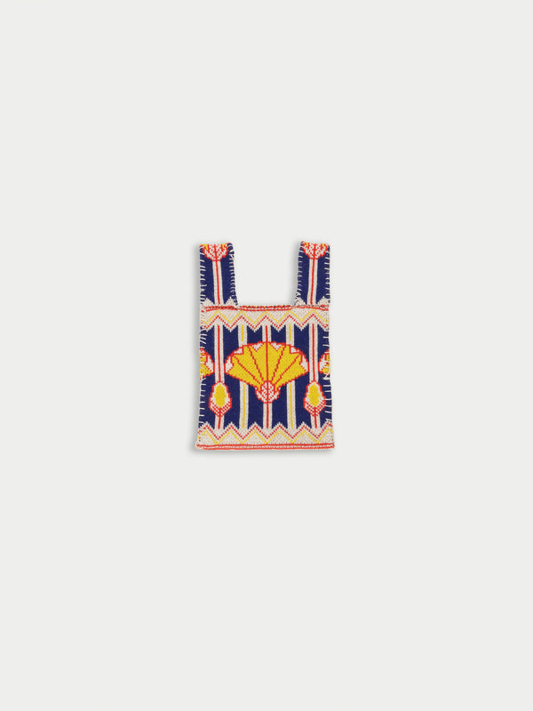 BEE Knitted Bag - Red / Yellow / Navy / Ecru
