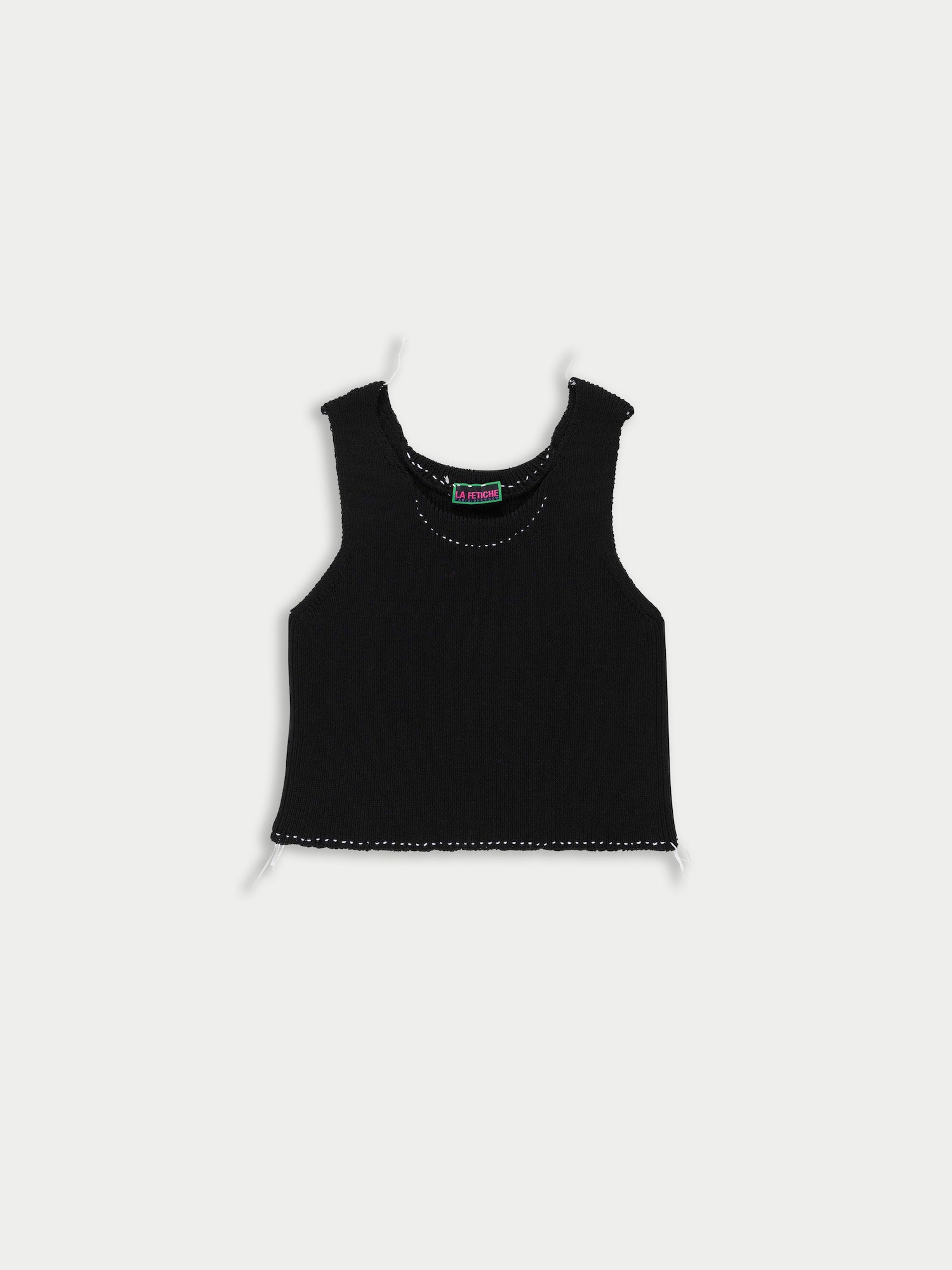 AXEL Ribbed Vest Top - Black