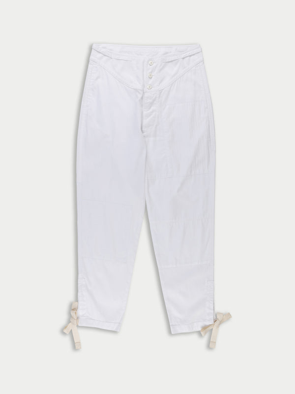ROBERT Cotton Patched Trousers - White