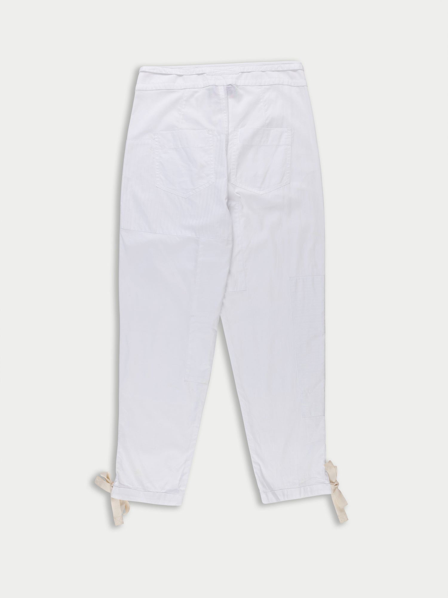 ROBERT Cotton Patched Trousers - White