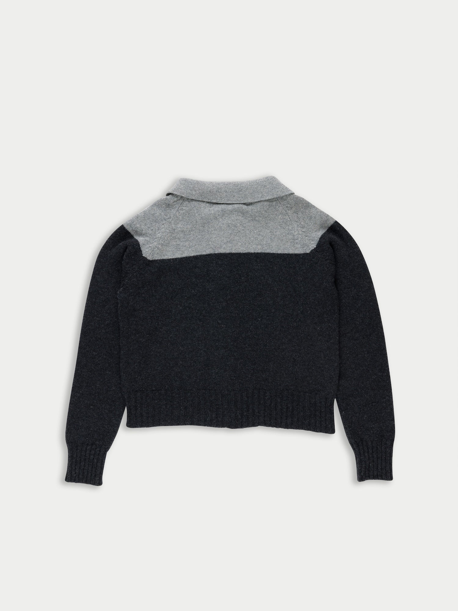 ANTONIO Graphic Yoke Cardigan - Charcoal / Grey