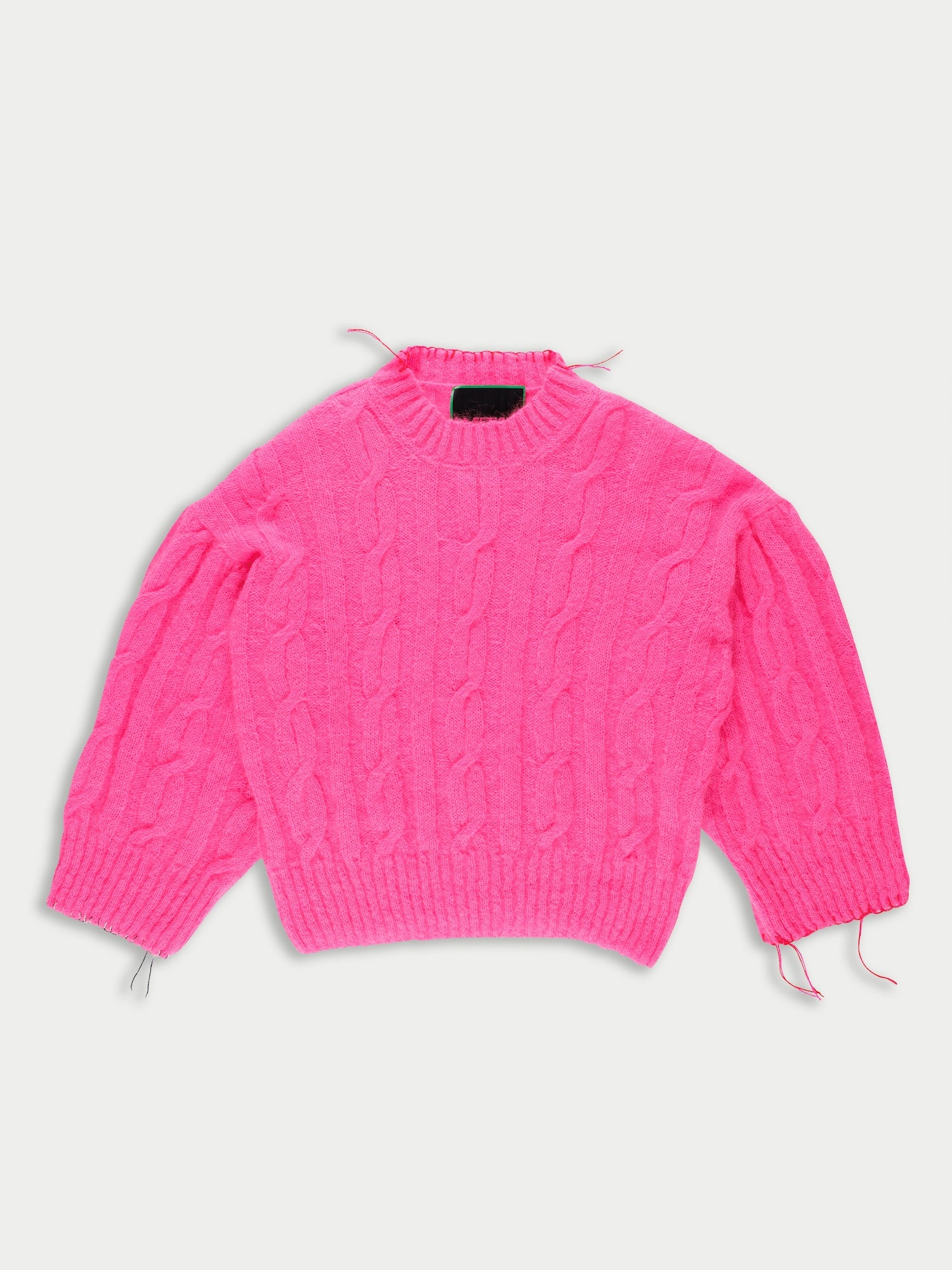 AURORA Cable Sweater - Neon Pink