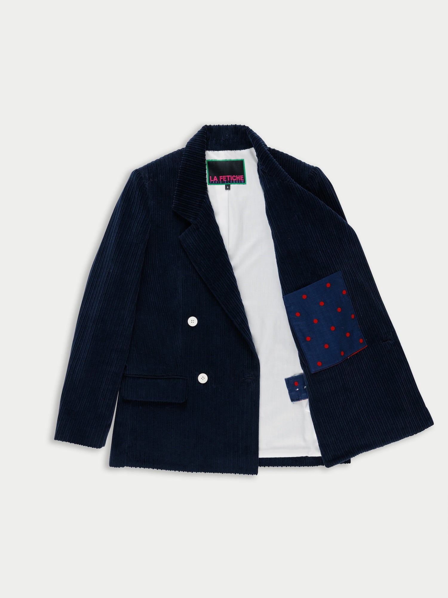 CAMILLE Corduroy Blazer - Navy