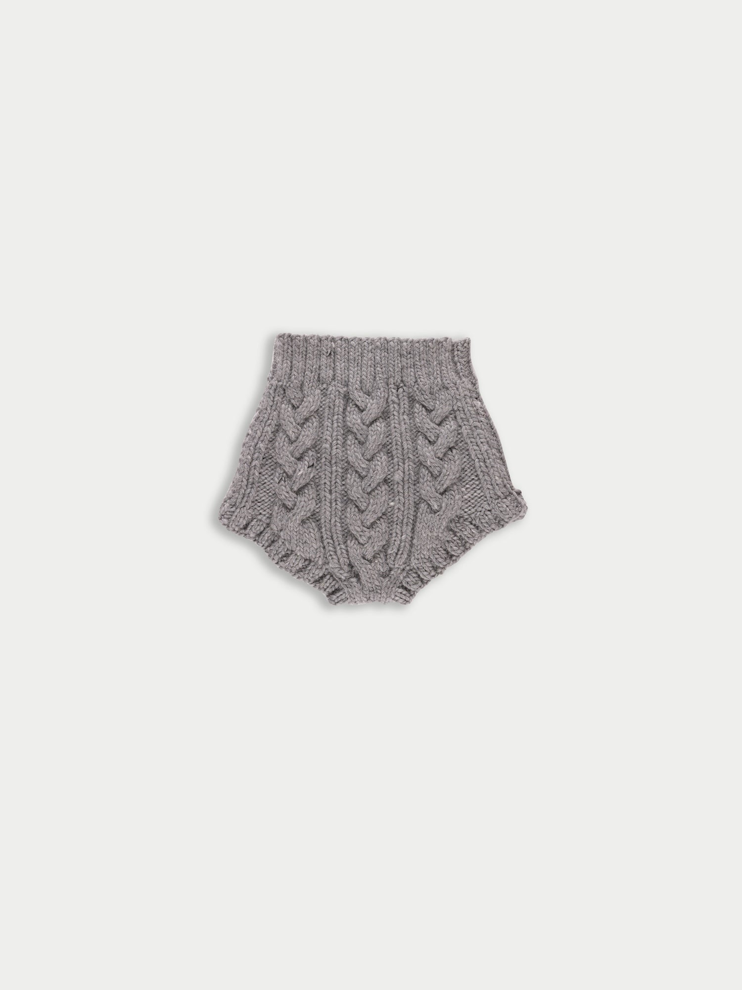 EDIE Hand Knitted Cable Pants - Grey