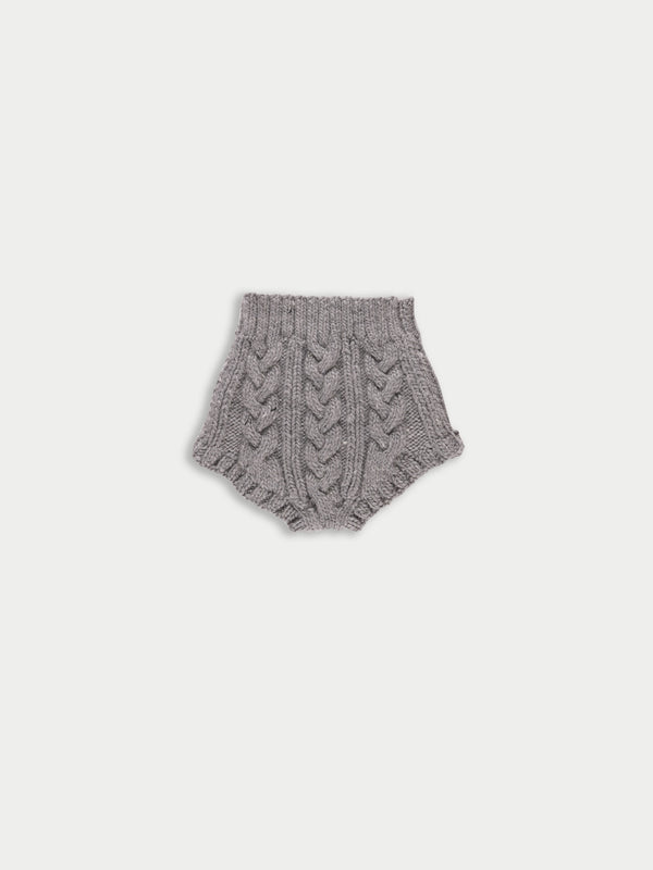 EDIE Hand Knitted Cable Pants - Grey
