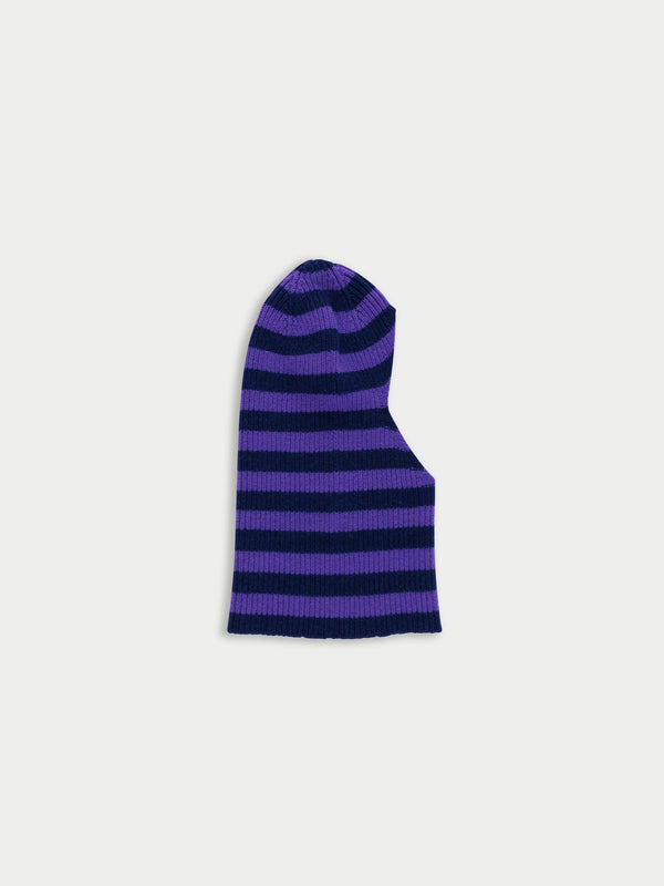 GASTON Striped Balaclava - Purple / Navy
