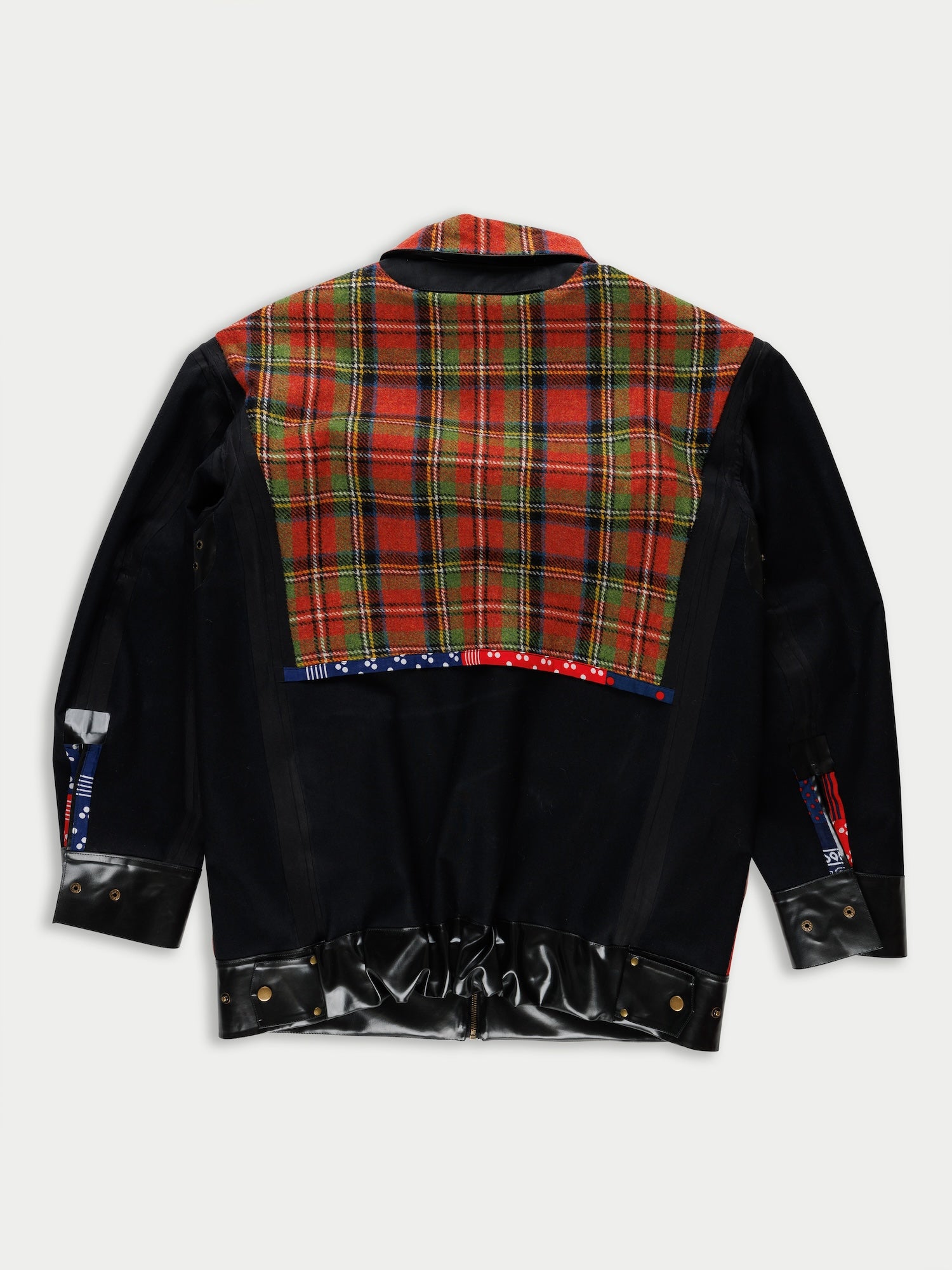 JAIME X Reversible Bomber Jacket - Black / Red Tartan