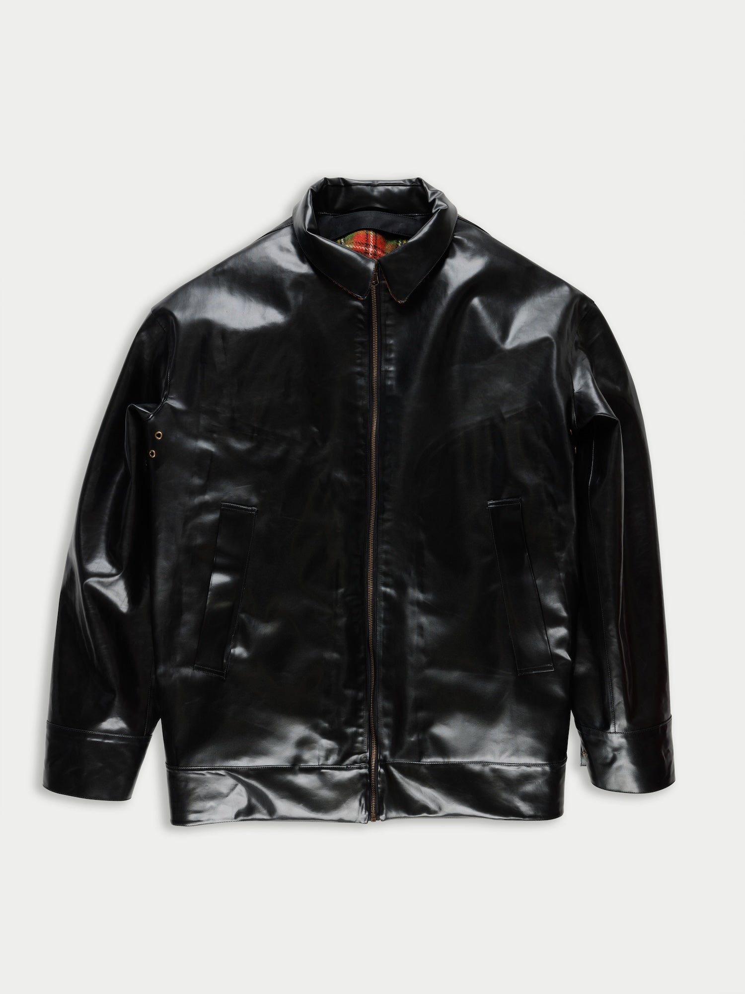 JAIME X Reversible Bomber Jacket - Black / Red Tartan
