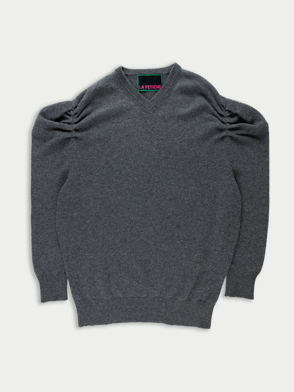 VICTOR V-neck Sweater - Grey