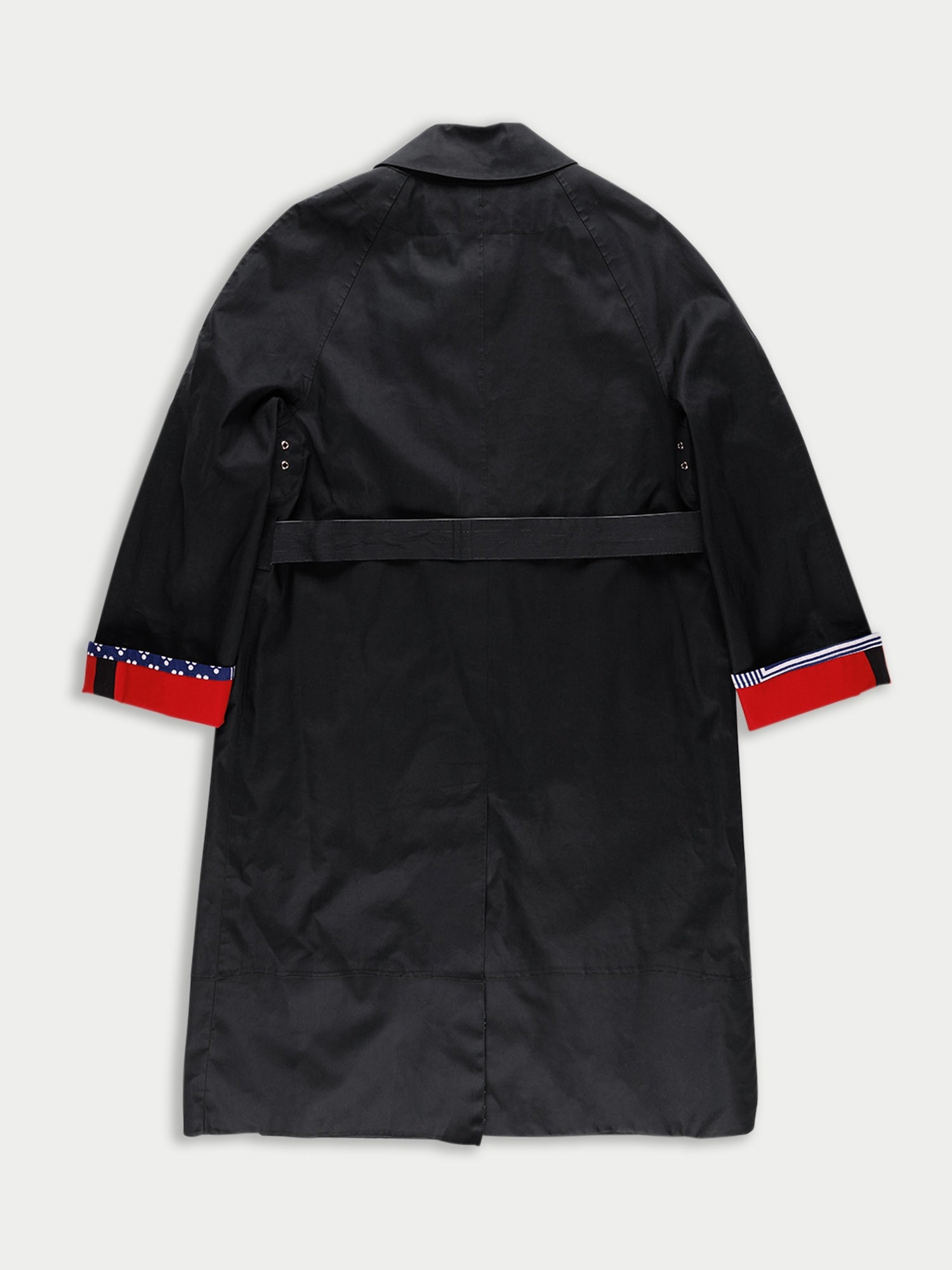 IDA Cotton Trench Coat - Black / Ecru