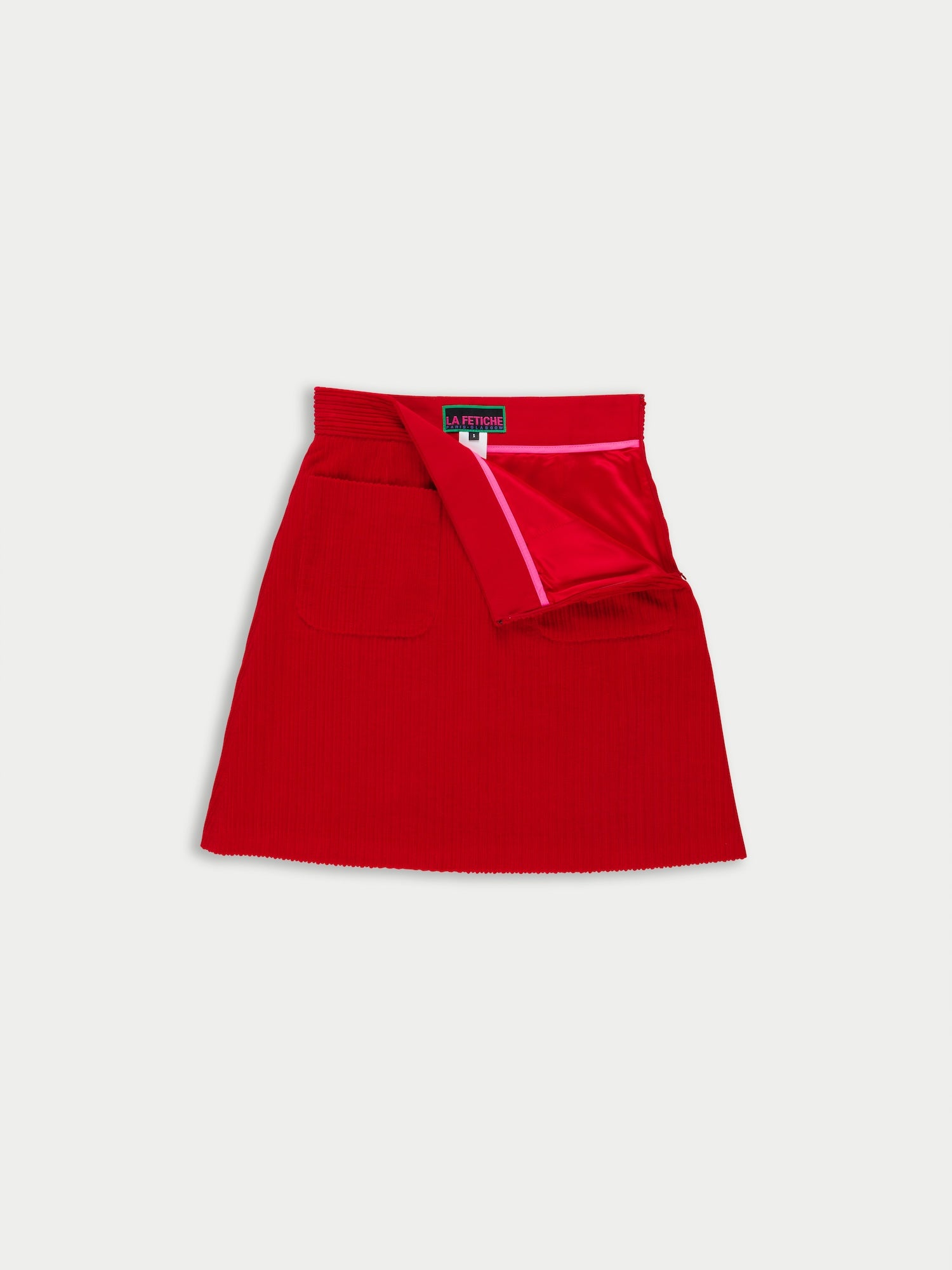 ZOUZOU Corduroy A-line Skirt - Red