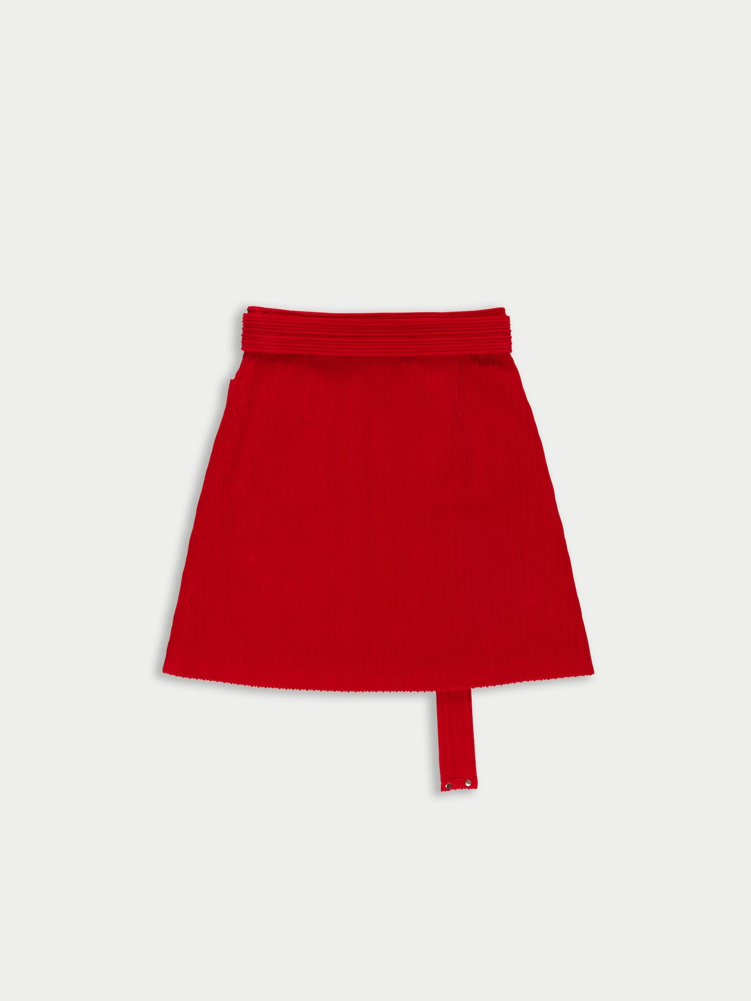 ZOUZOU Corduroy A-line Skirt - Red