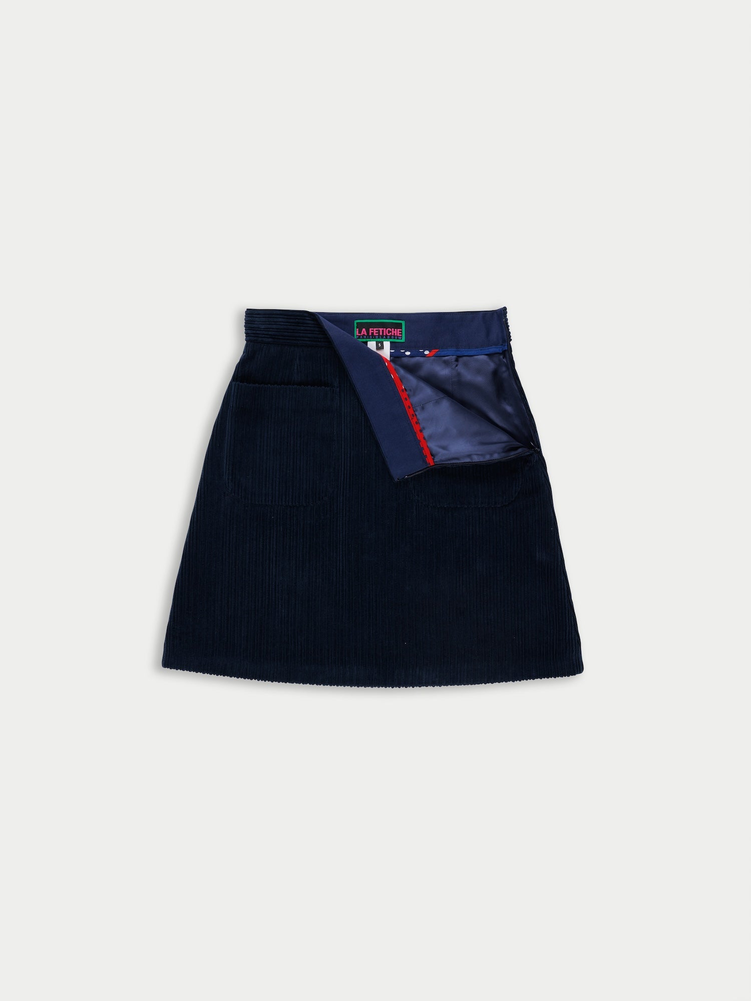 ZOUZOU Corduroy A-line Skirt - Navy